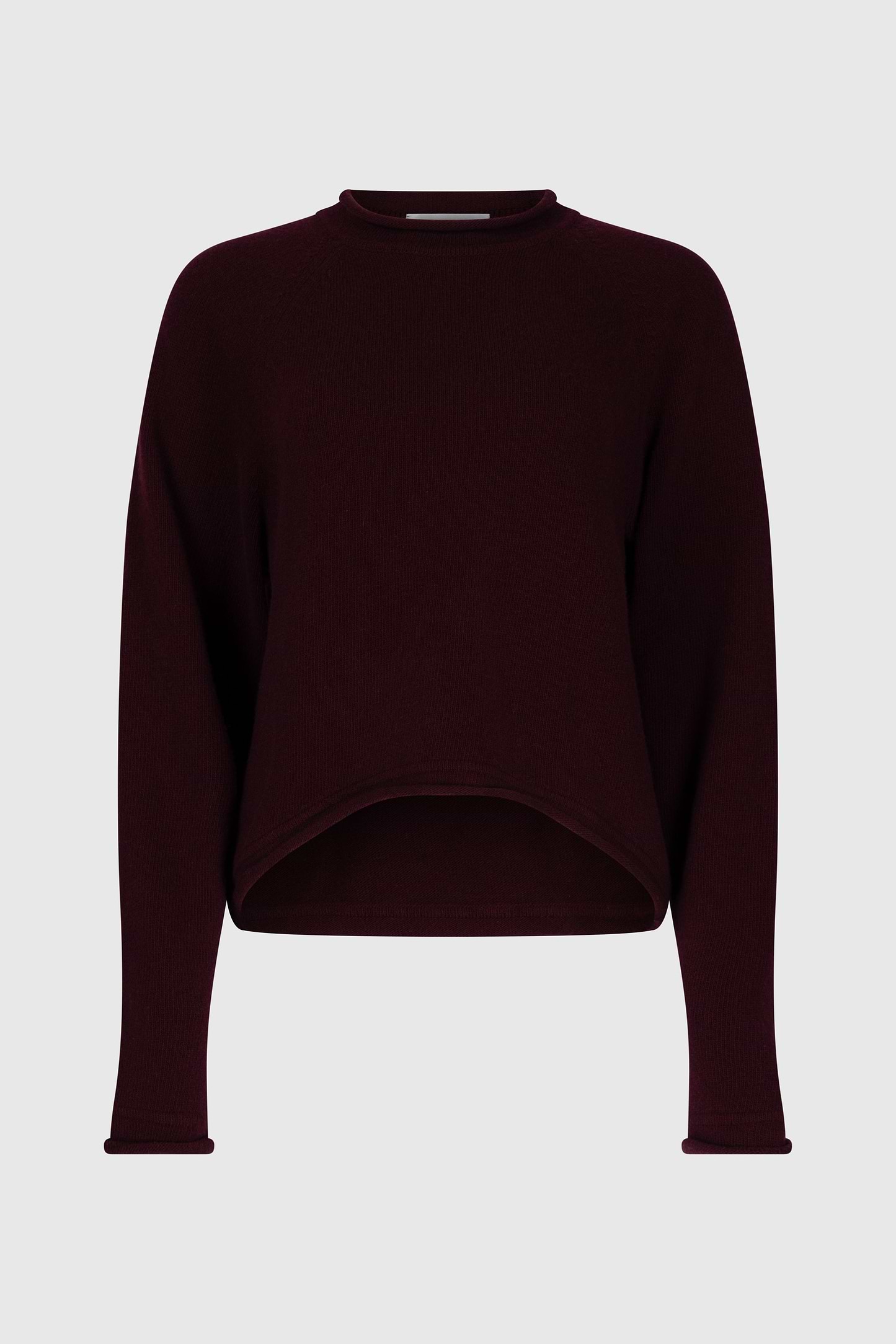 Crew Neck Jumper In Burgundy