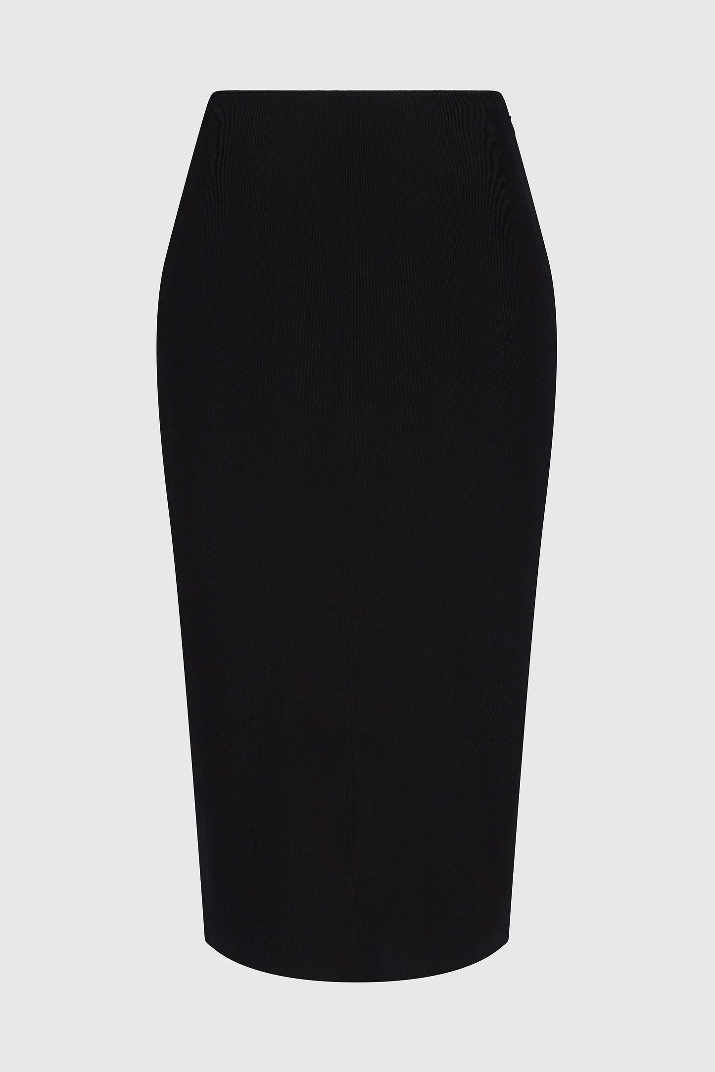 Fitted Midi Skirt In Black
