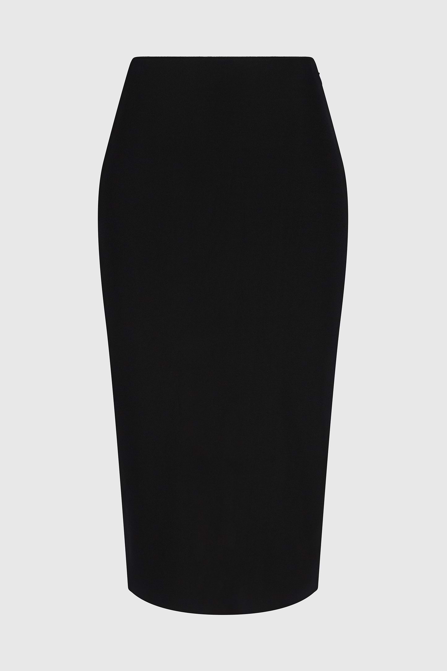 Fitted Midi Skirt In Black
