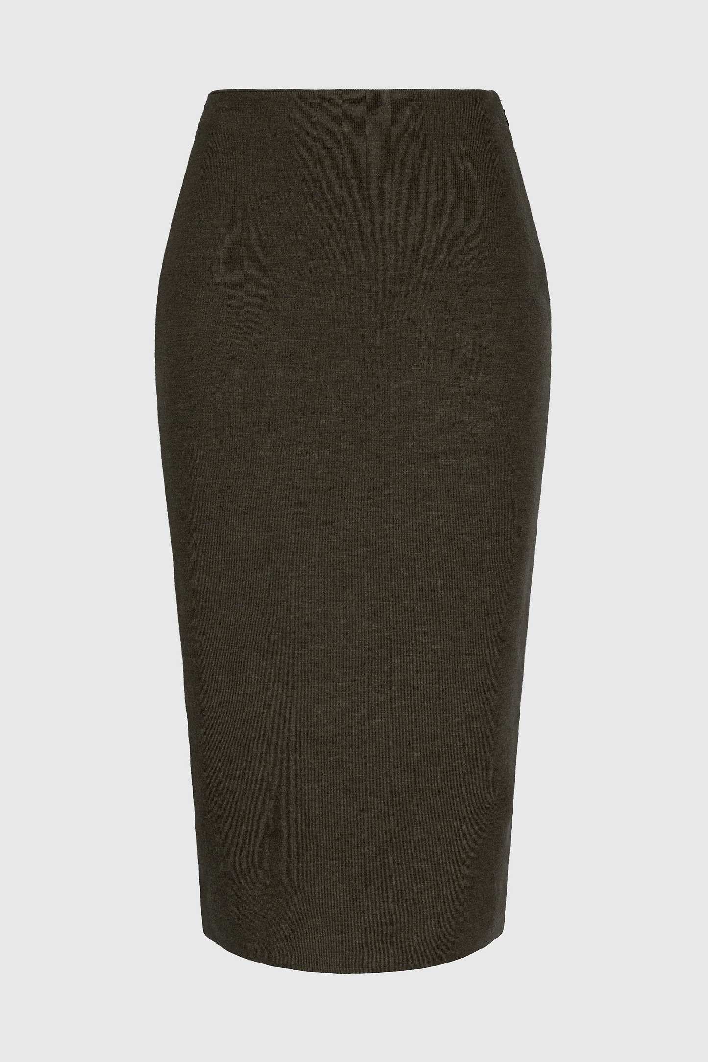 Fitted Midi Skirt In Green