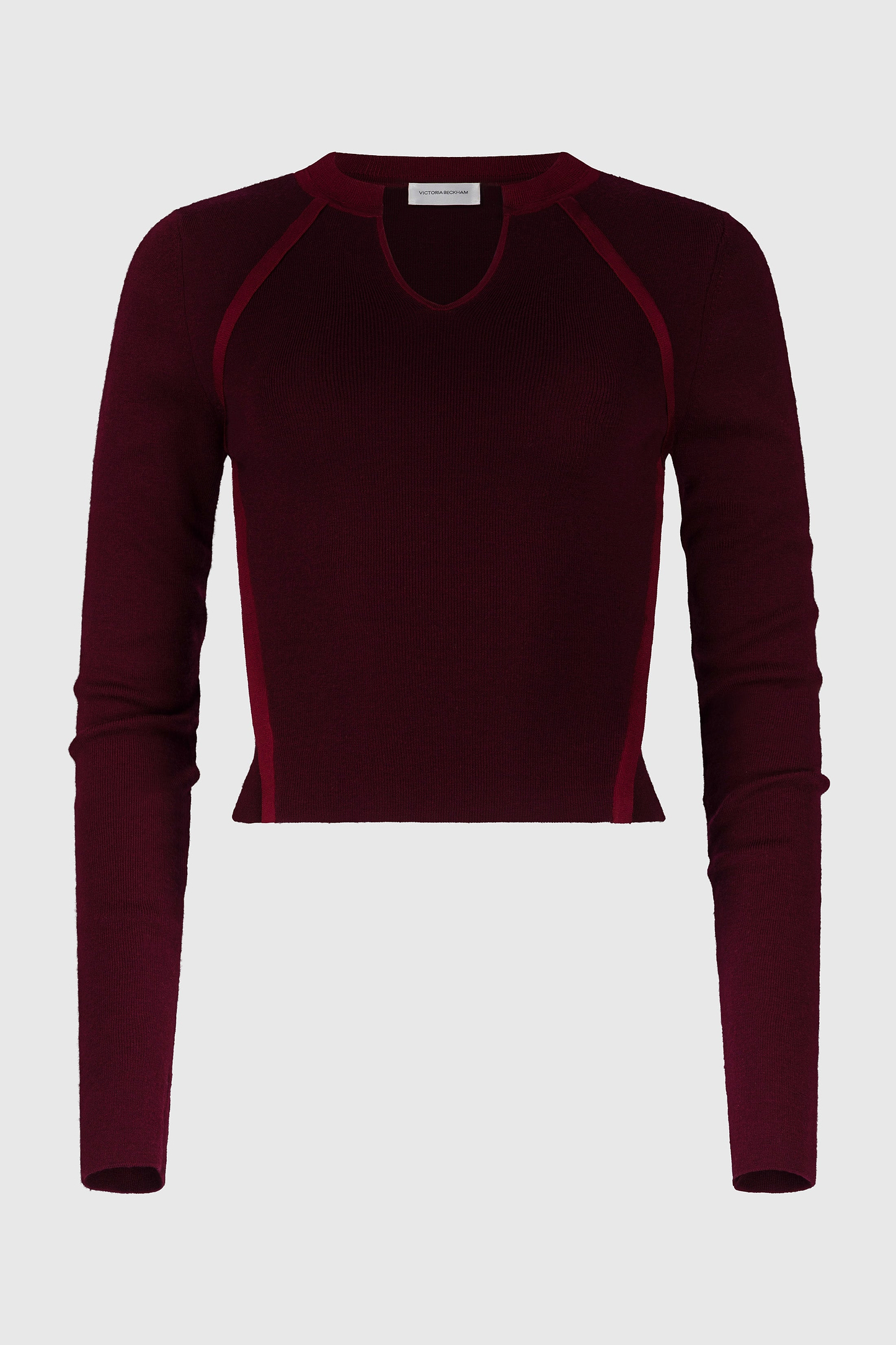 V-Neck Top In Burgundy
