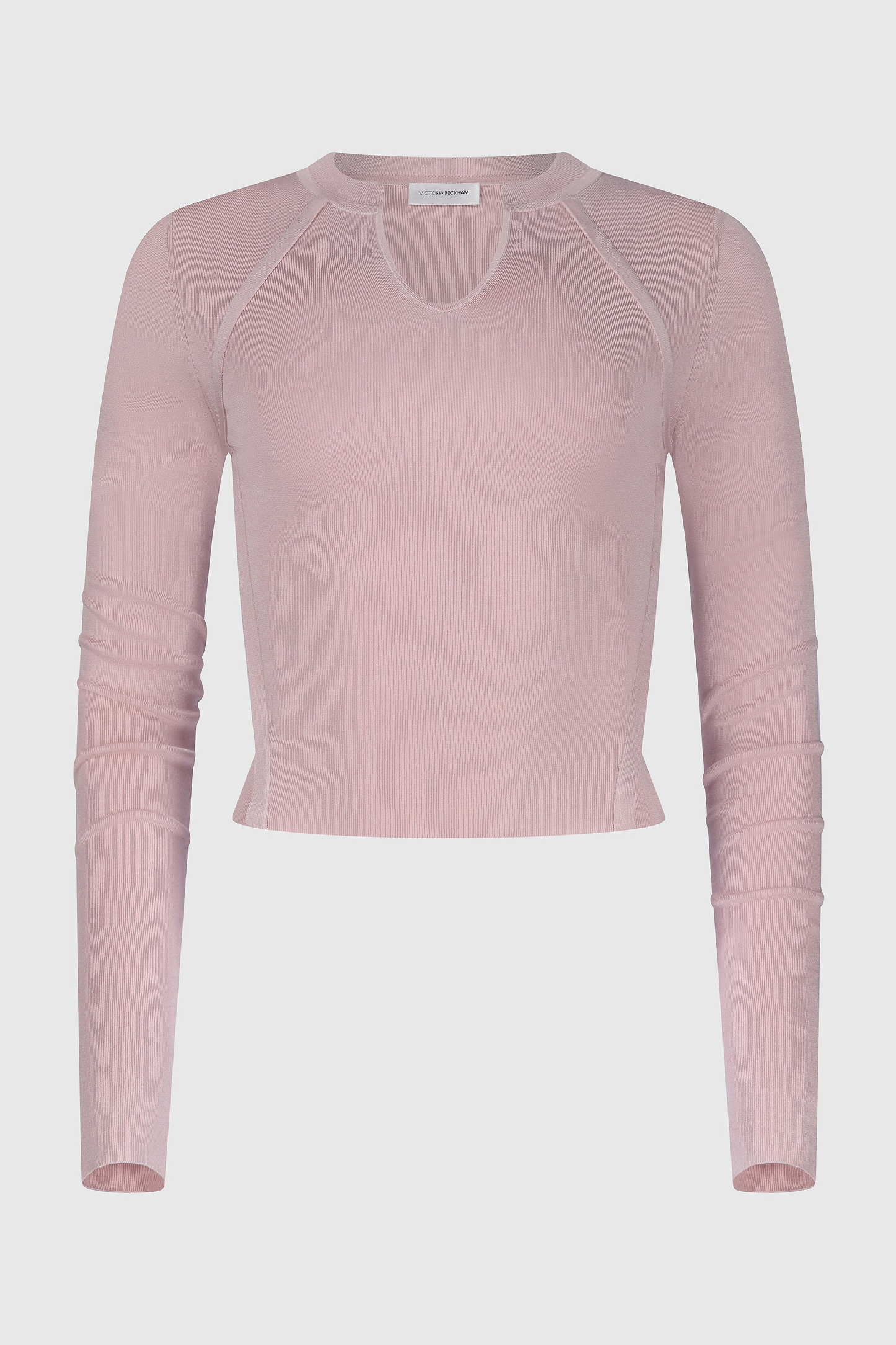 V-Neck Top In Light Pink