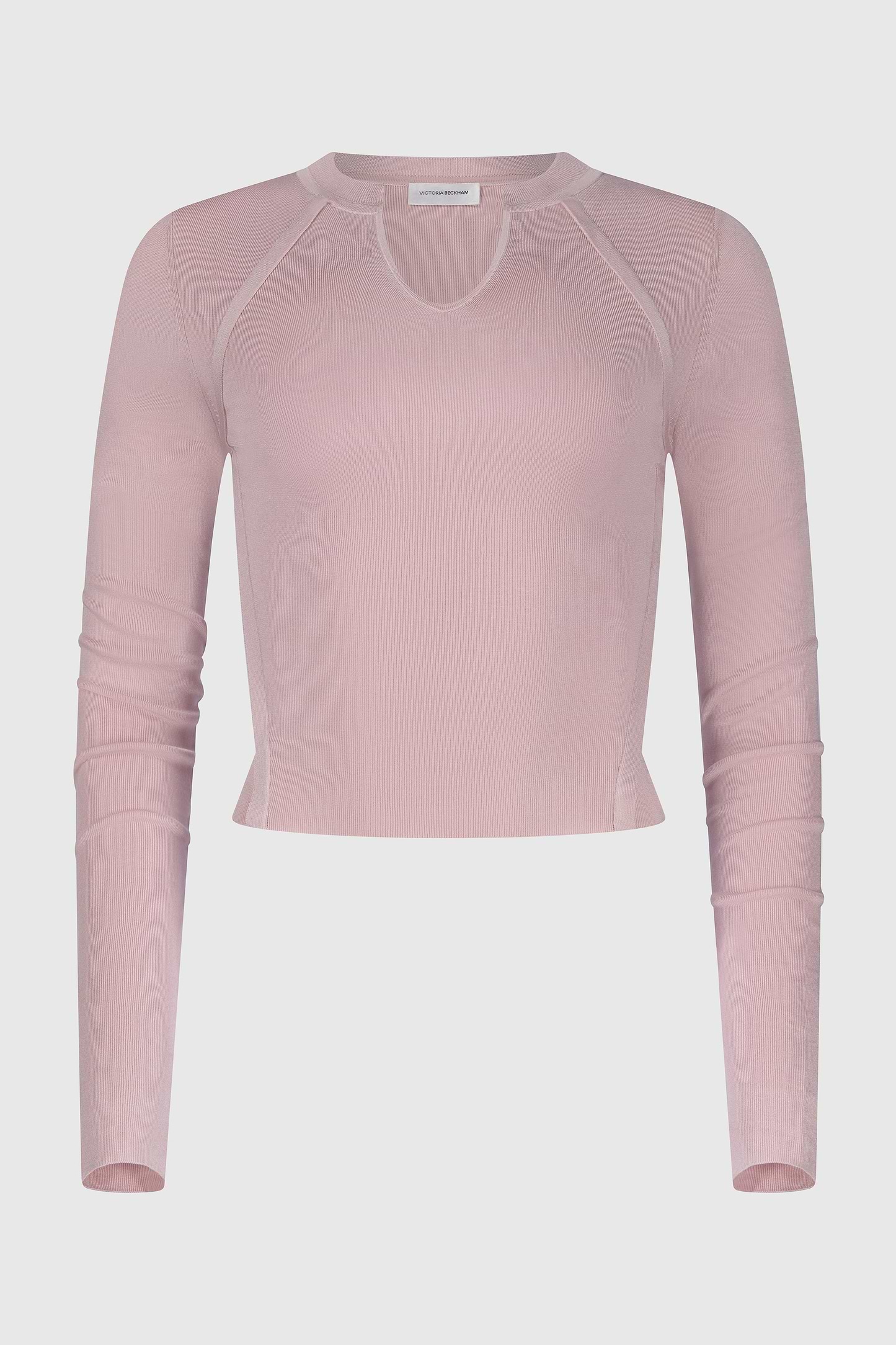 V-Neck Top In Light Pink