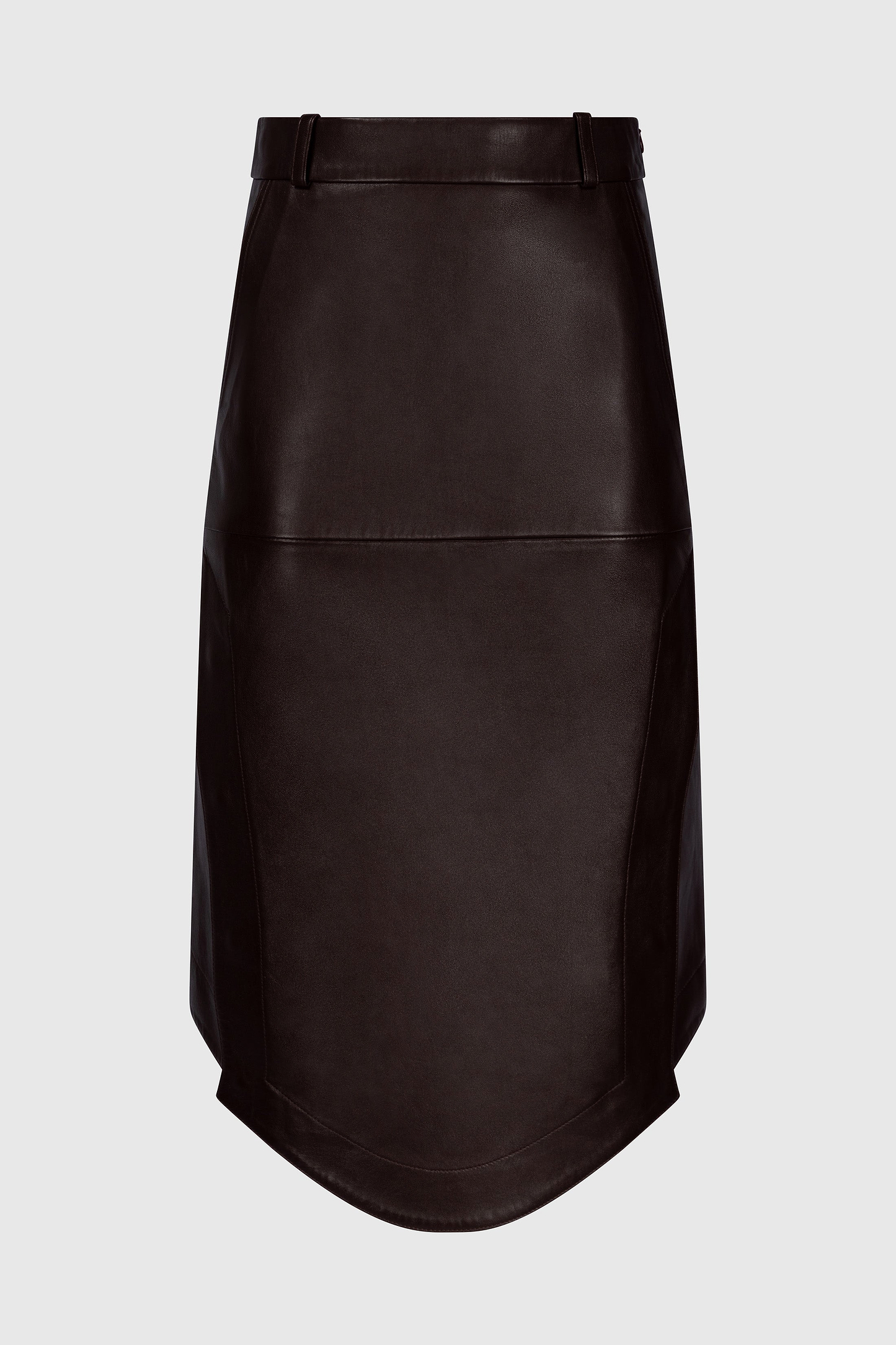 Leather Skirt In Burgundy