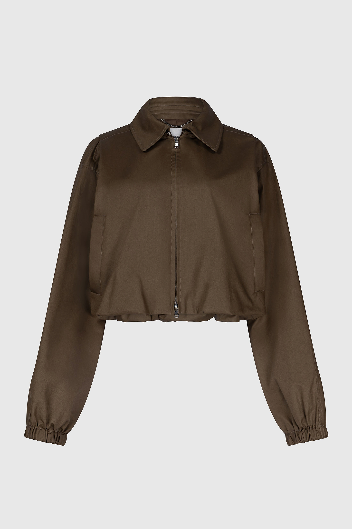 Panelled Bomber Jacket In Brown