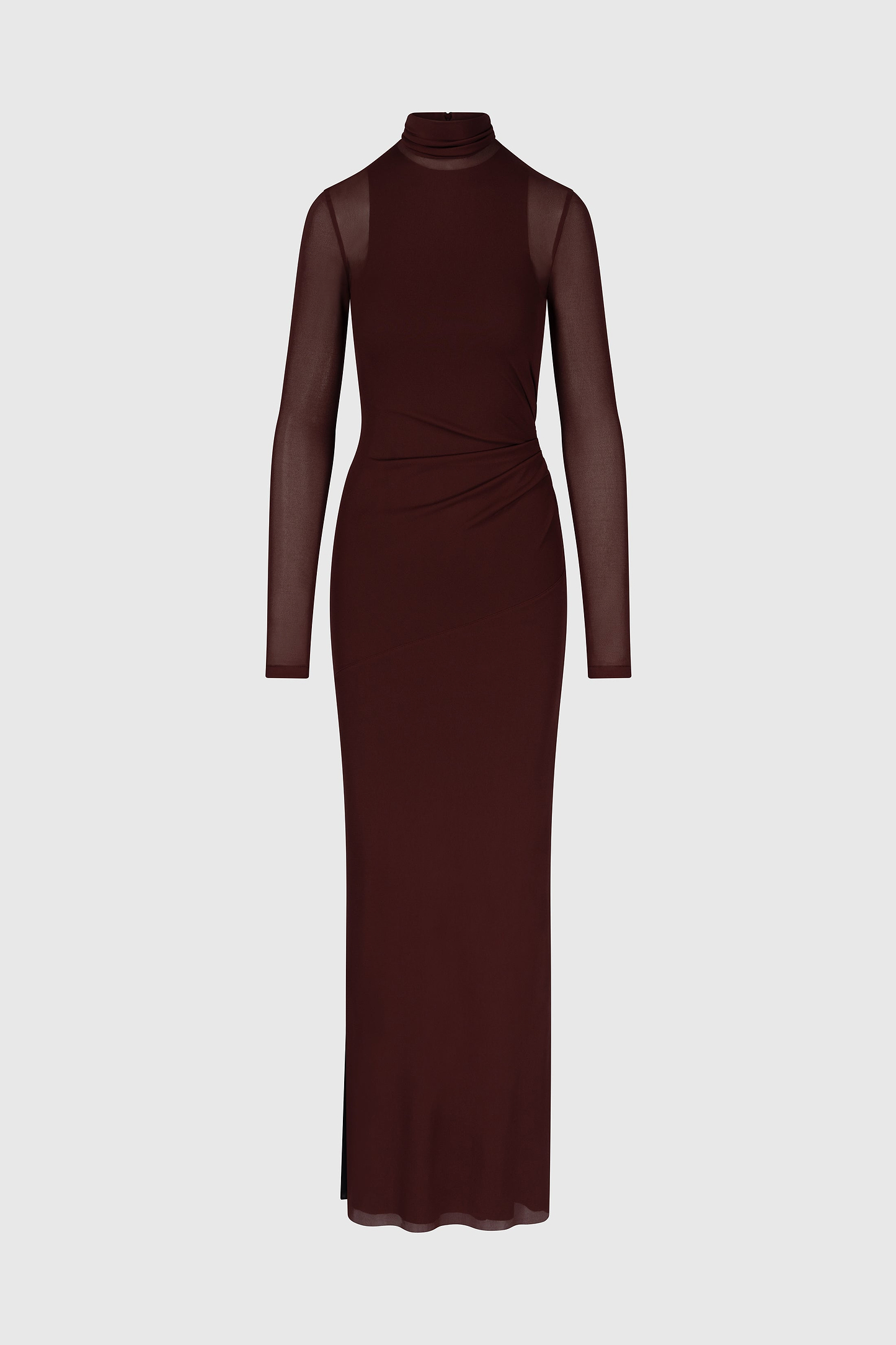 Layered Gown In Burgundy