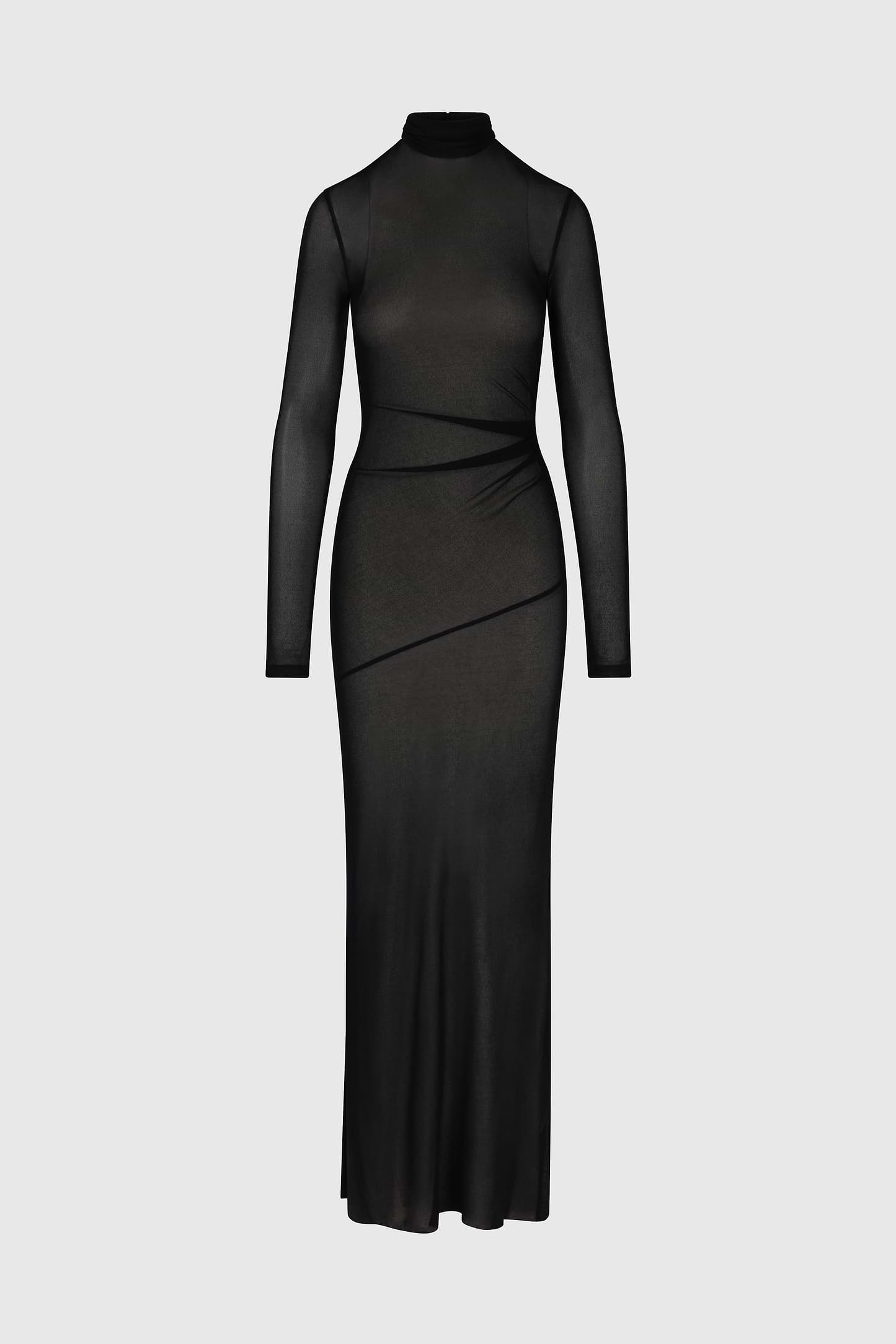 Layered Gown In Black
