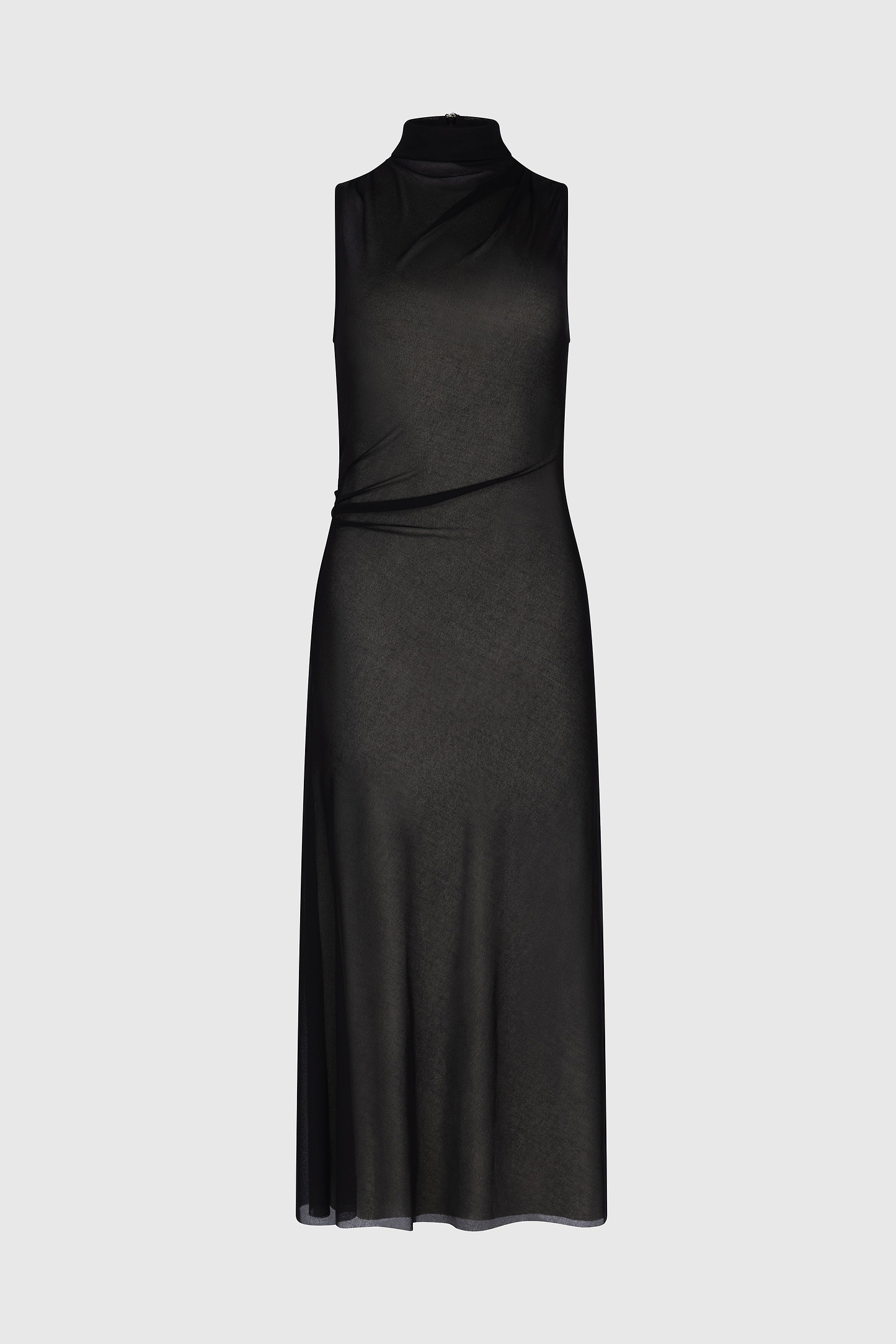 Layered Midi Dress In Black
