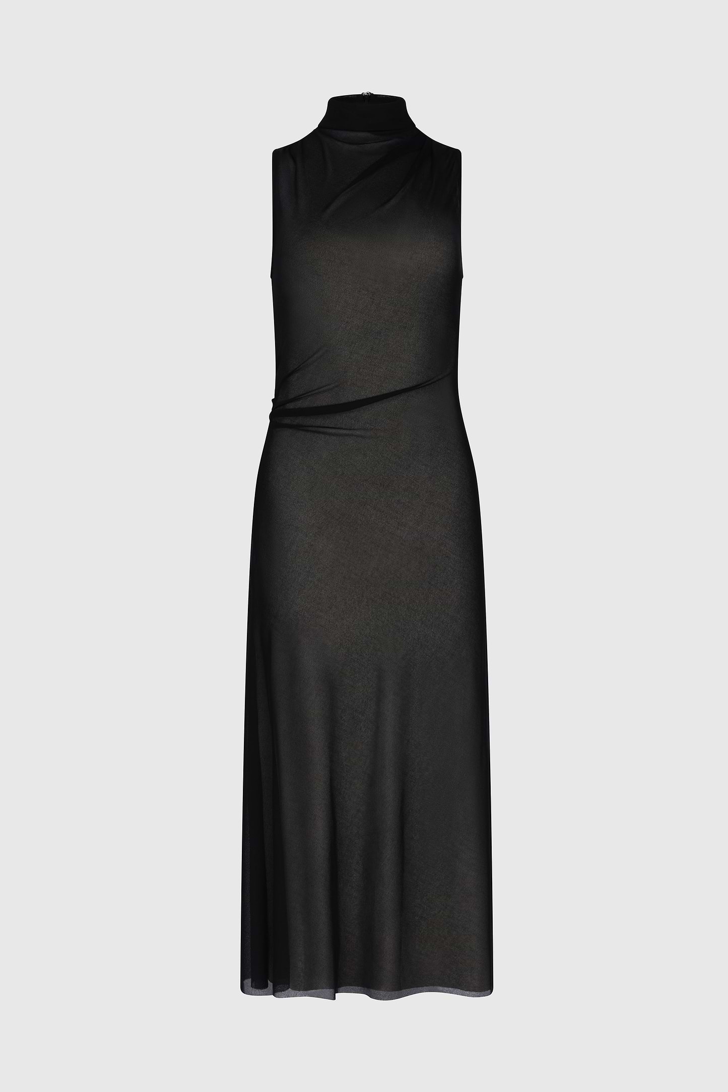 Layered Midi Dress In Black
