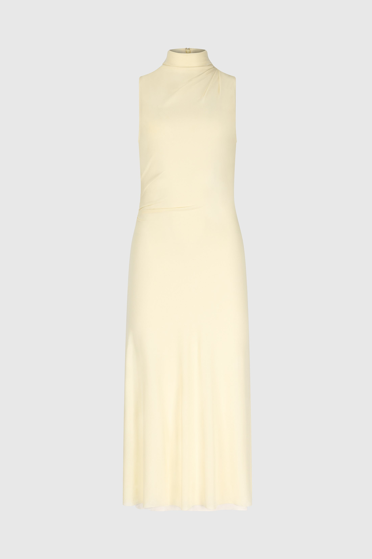 Layered Midi Dress In Light Yellow
