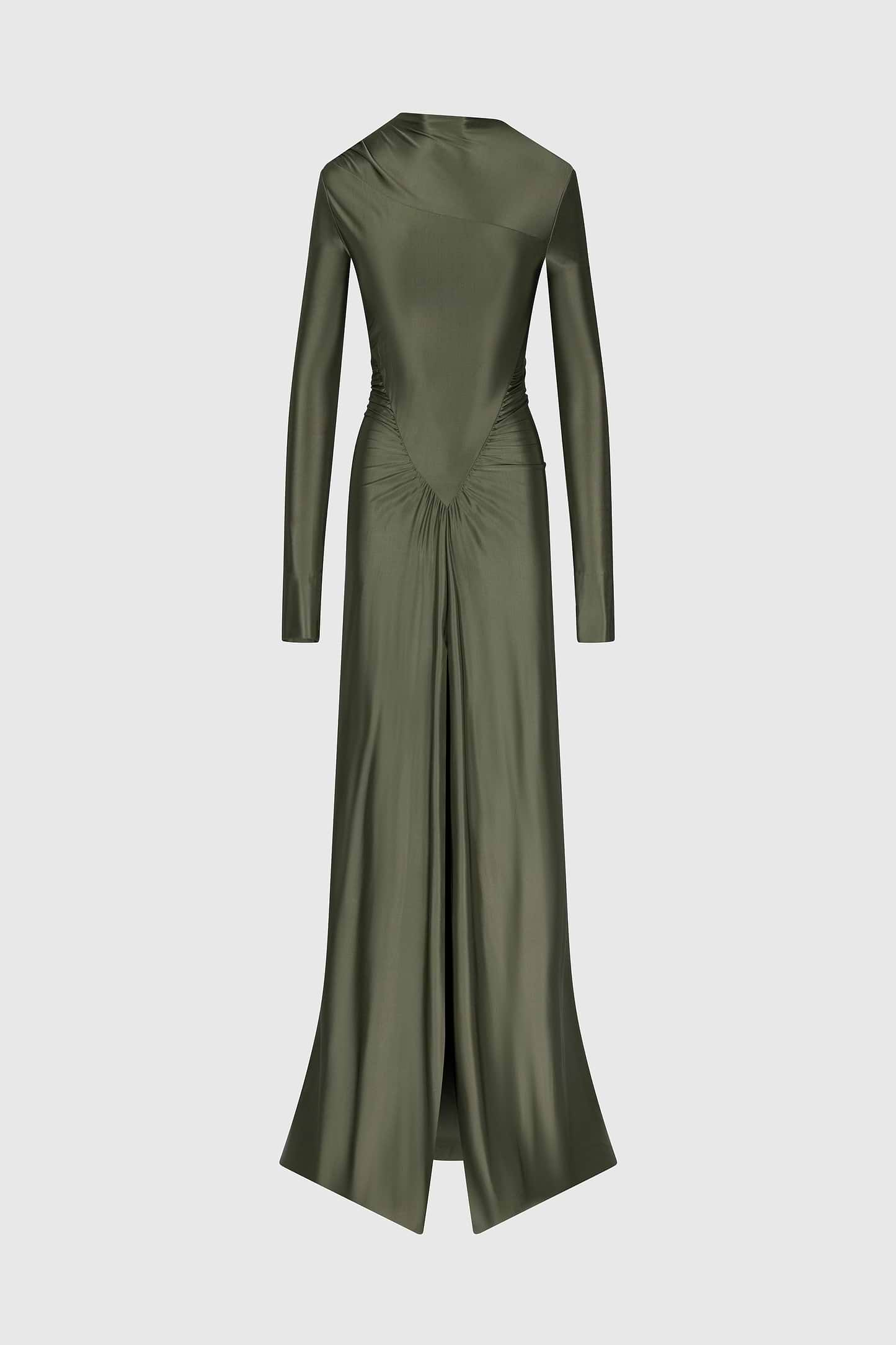 Asymmetric Gown In Green