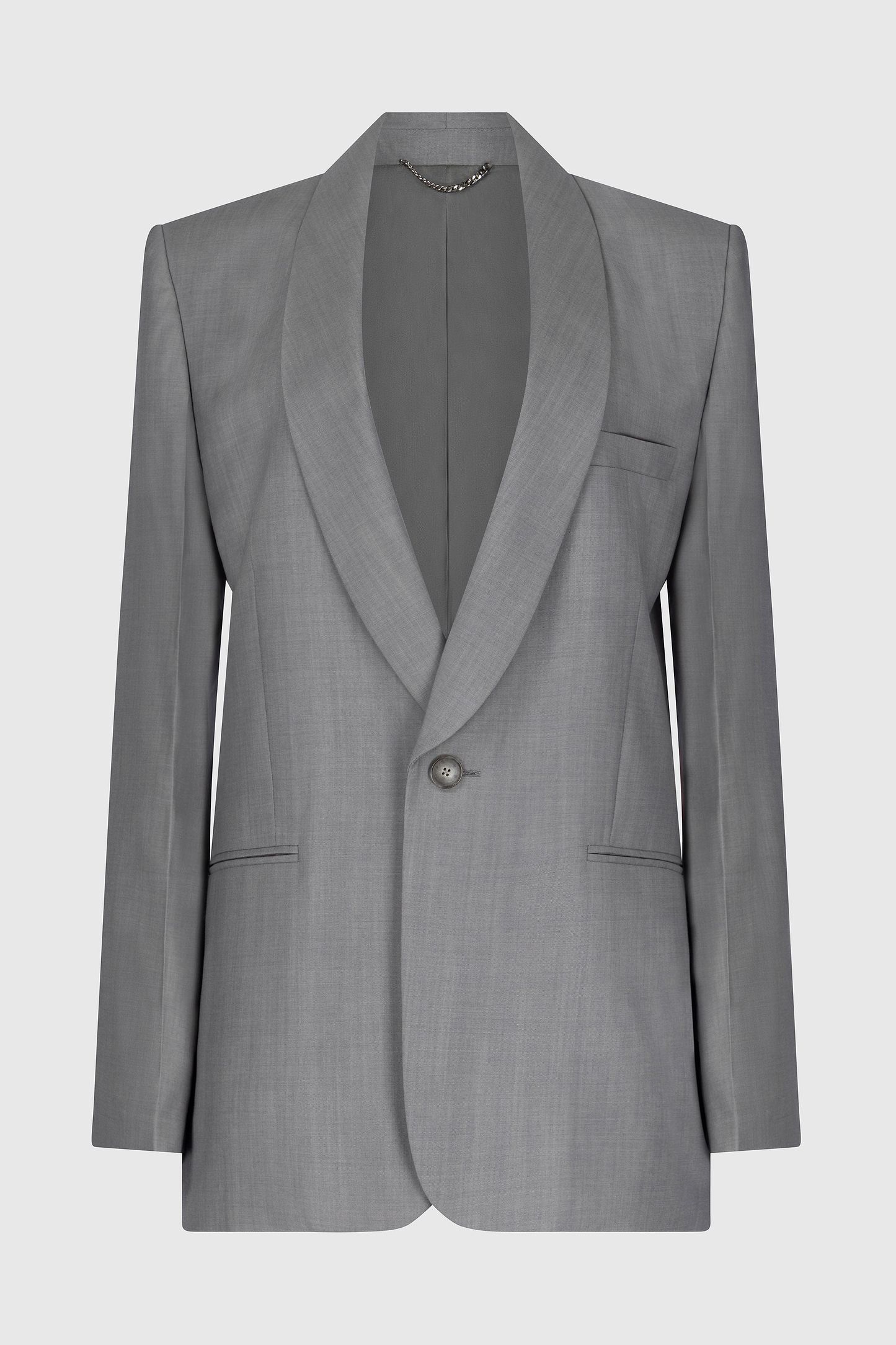 Shawl Collar Jacket In Light Grey