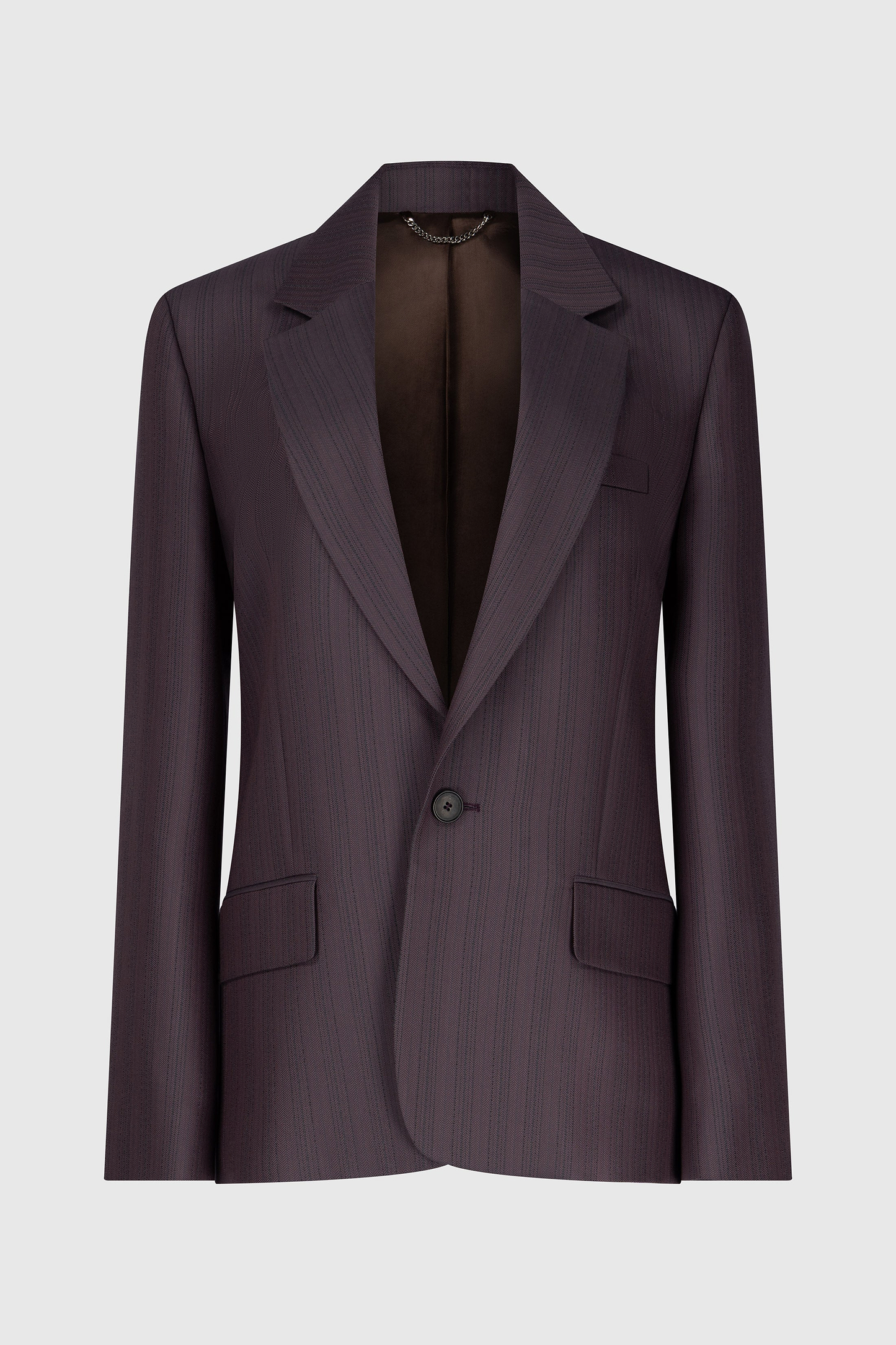 Notched Collar Jacket In Purple