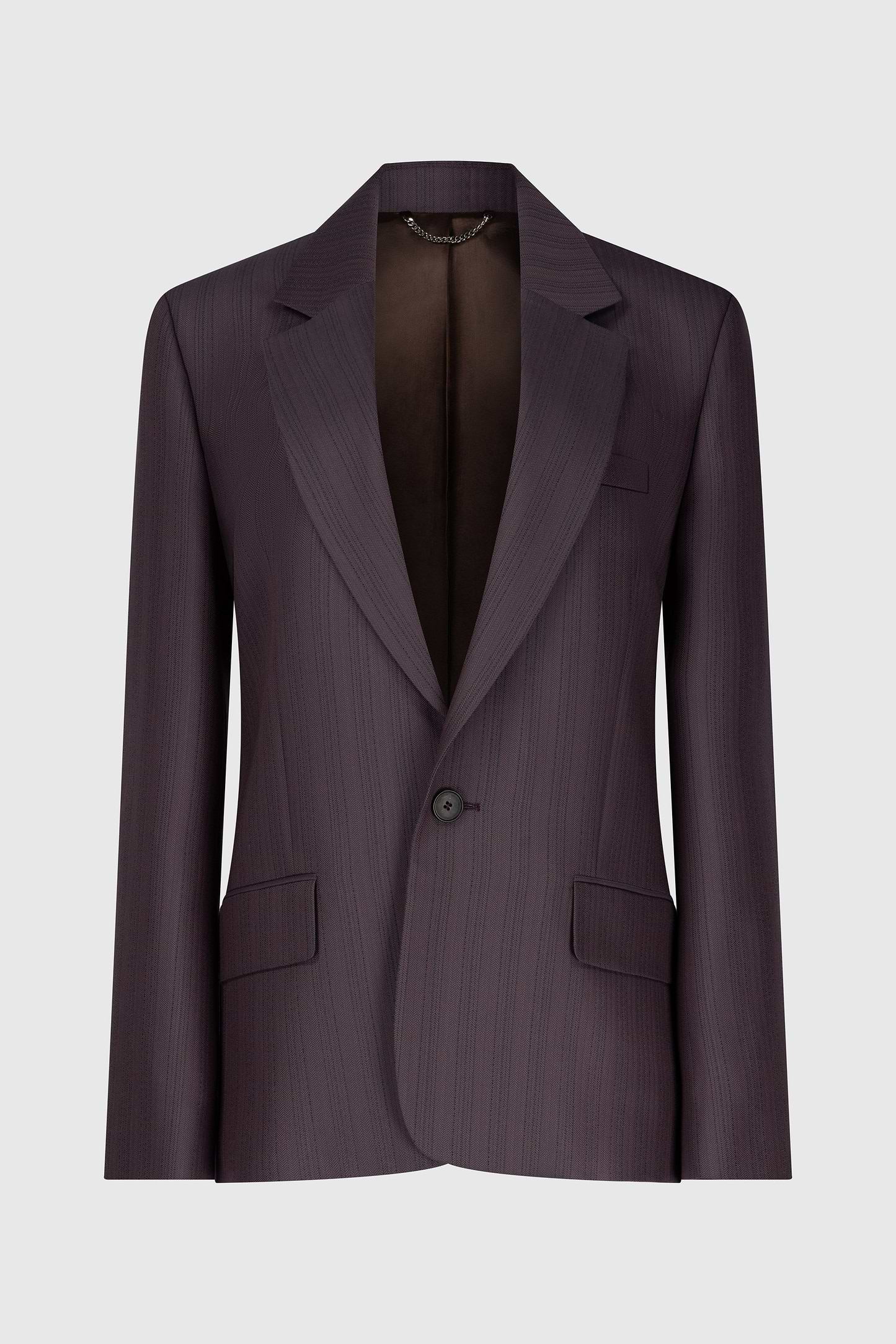Notched Collar Jacket In Purple