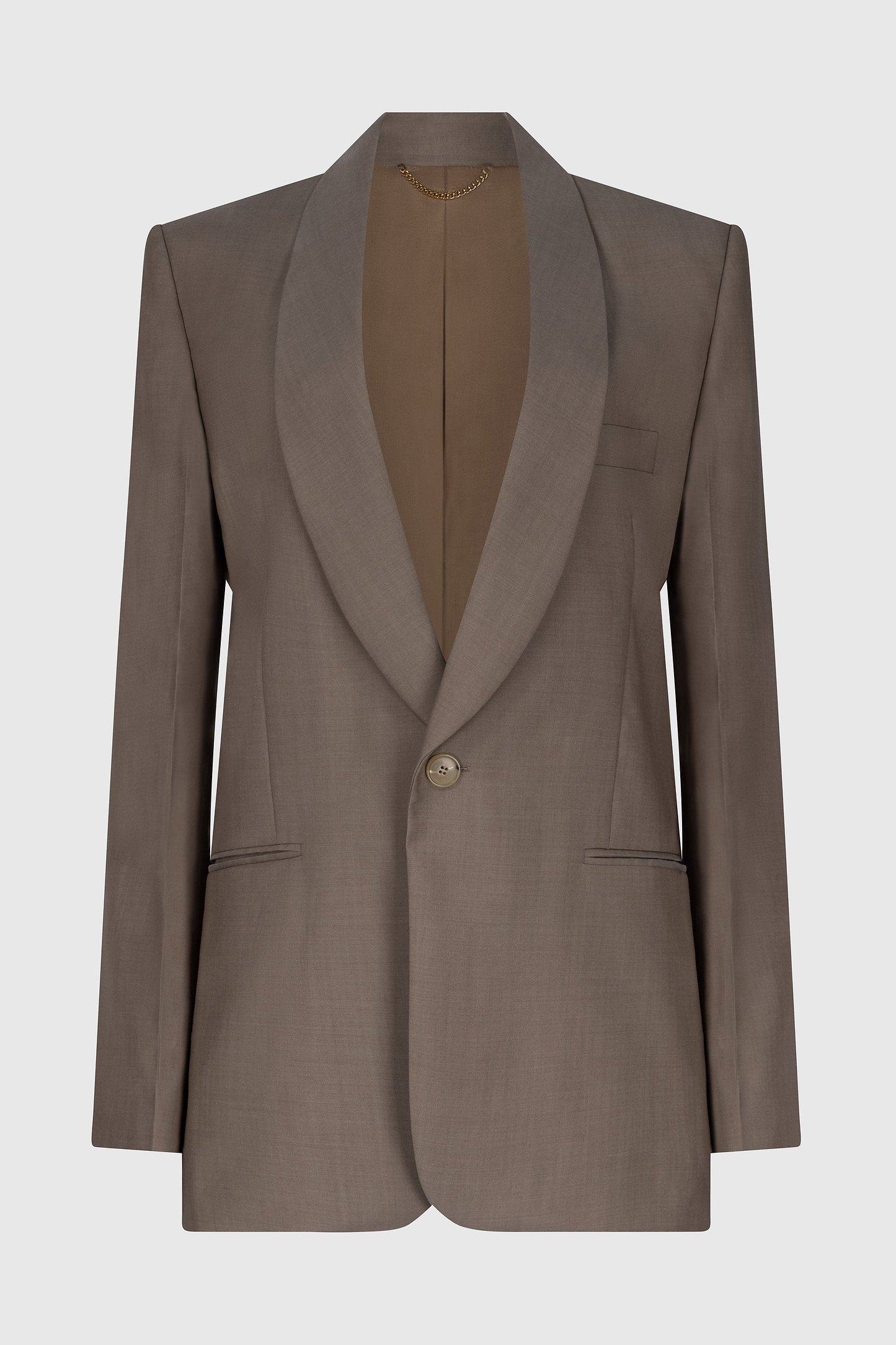 Shawl Collar Jacket In Beige