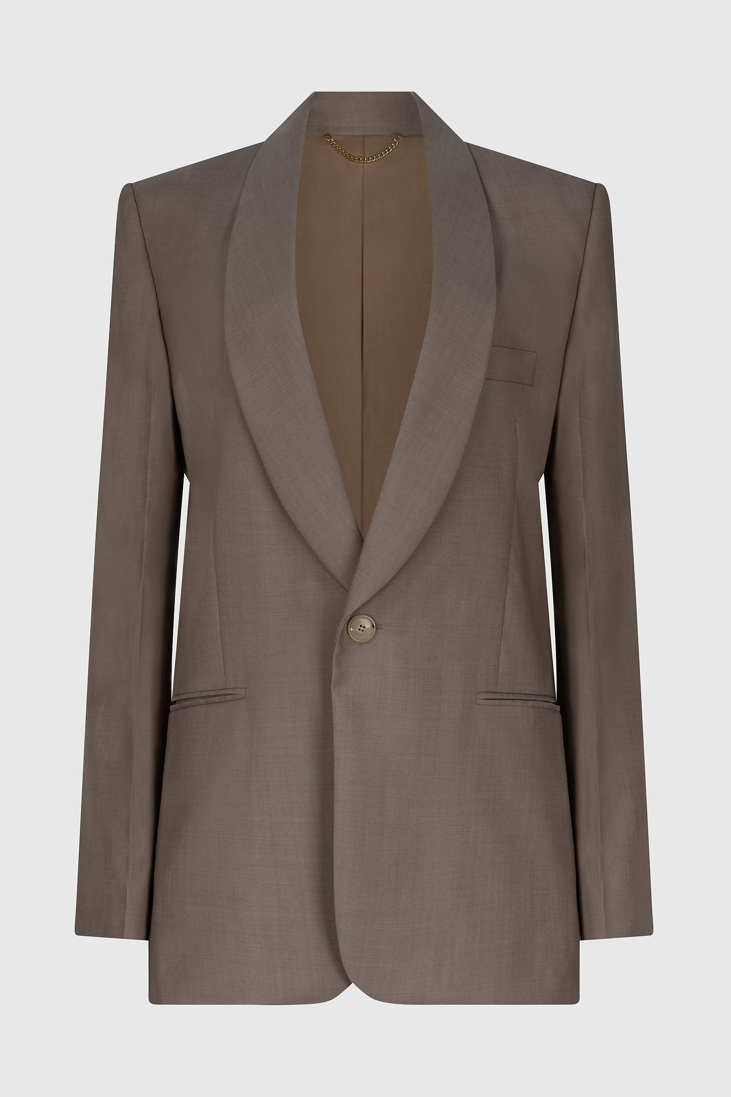 Shawl Collar Jacket In Beige