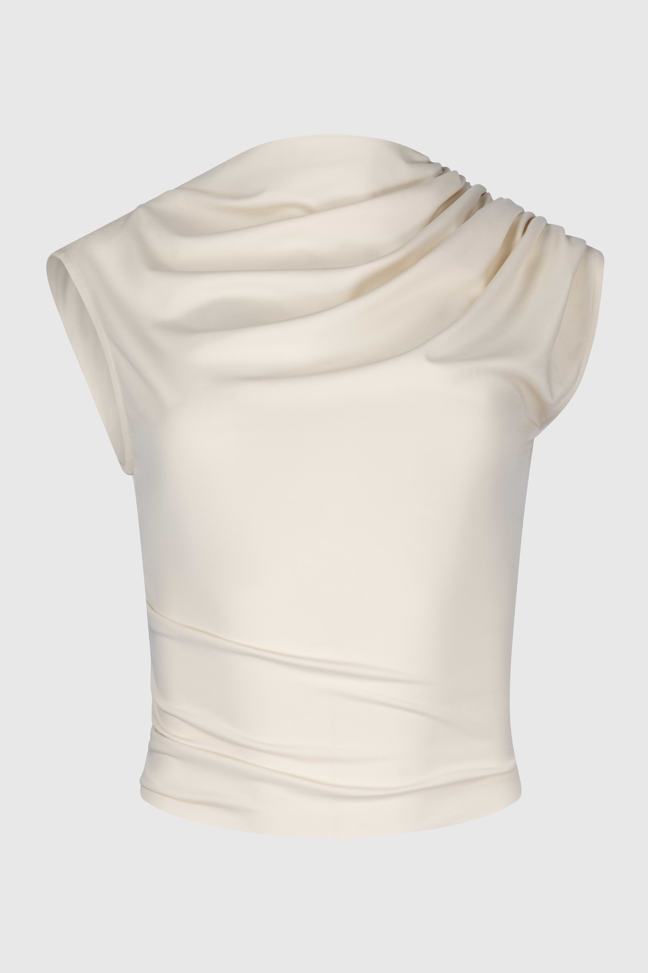 Gathered Top In Ivory