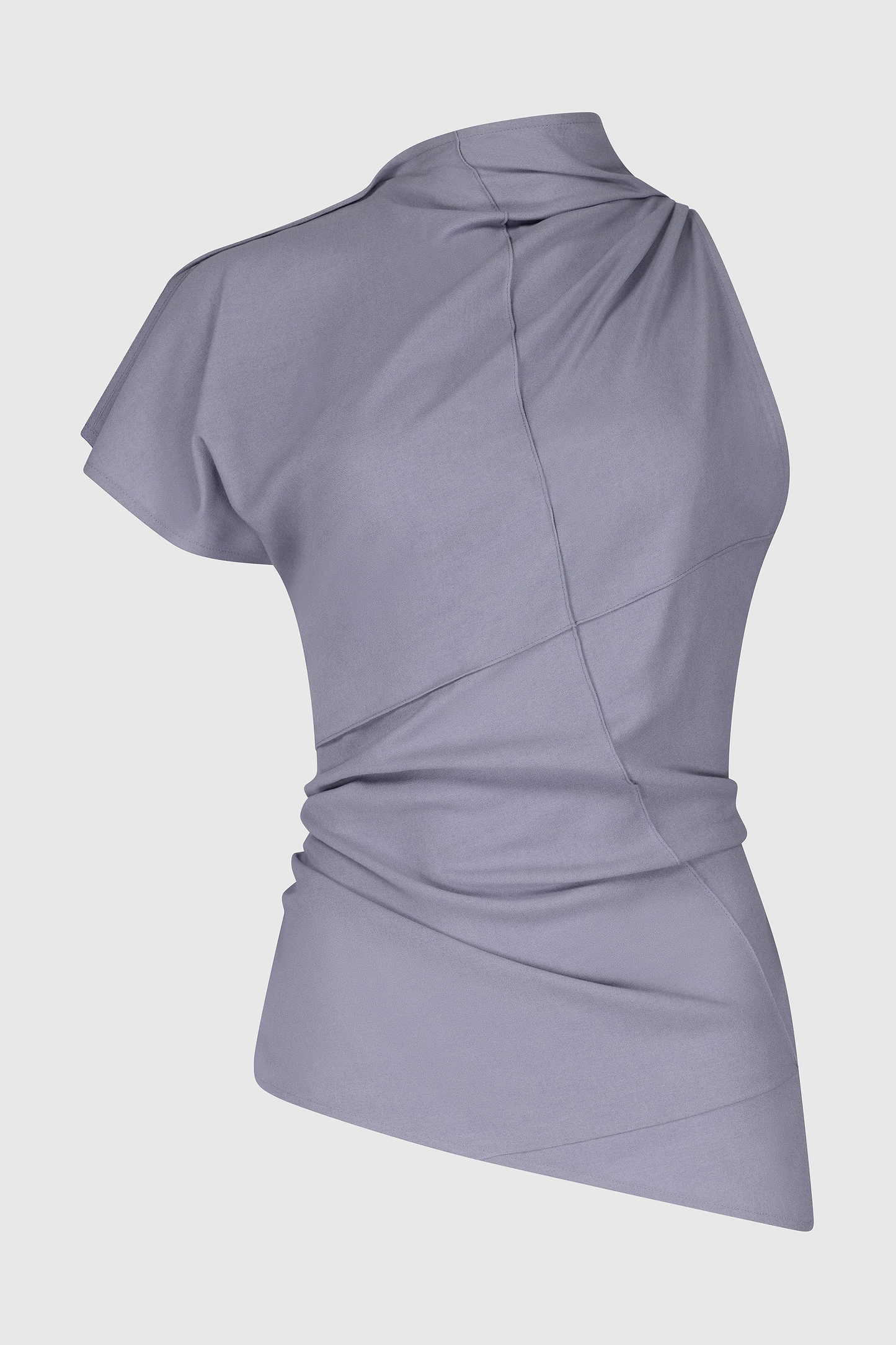 Crease Detail Top In Lilac