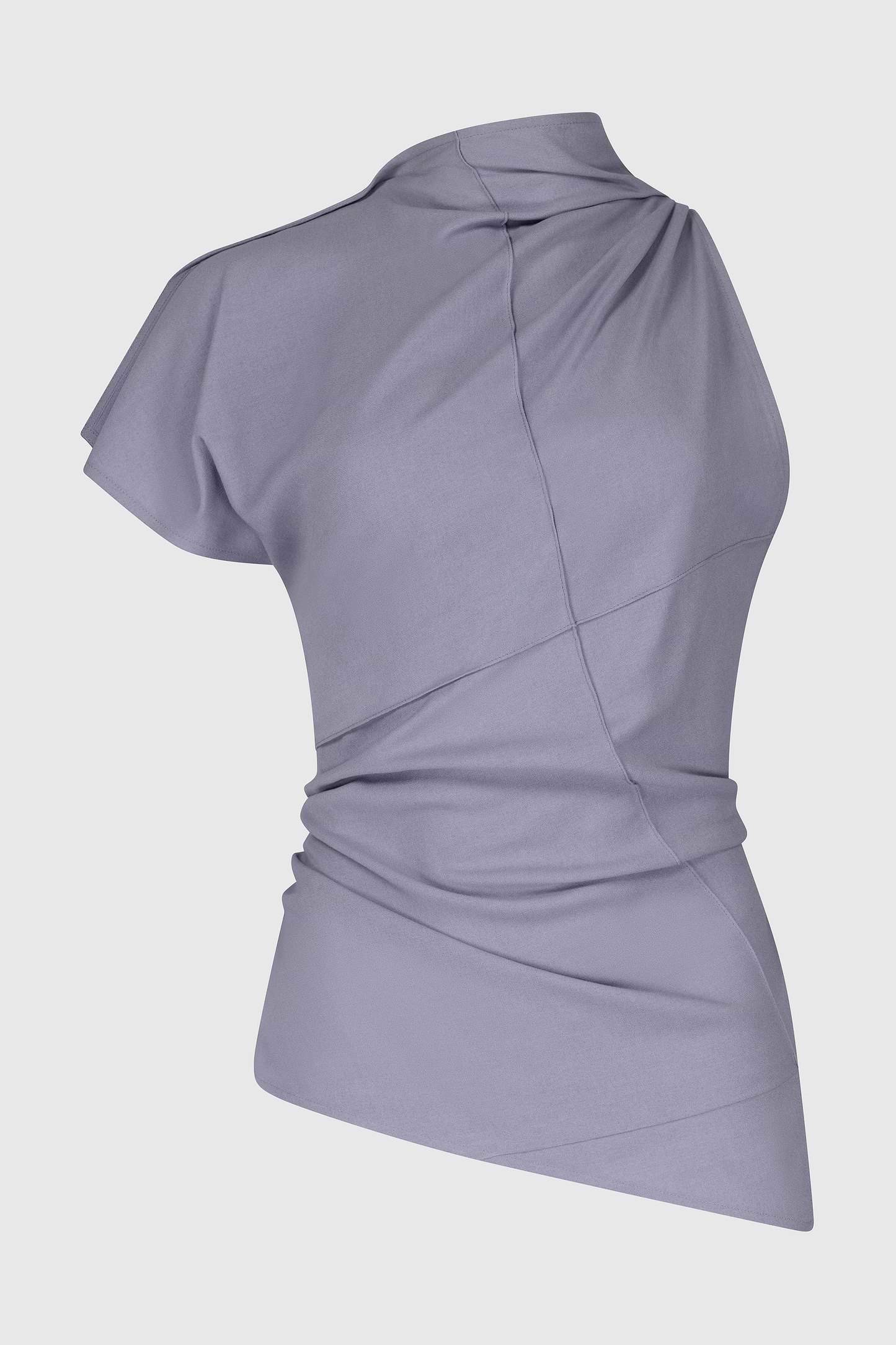 Crease Detail Top In Lilac