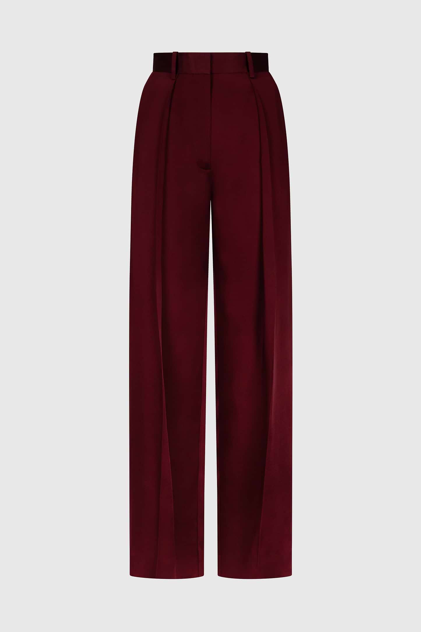 Cecilia Trouser In Burgundy