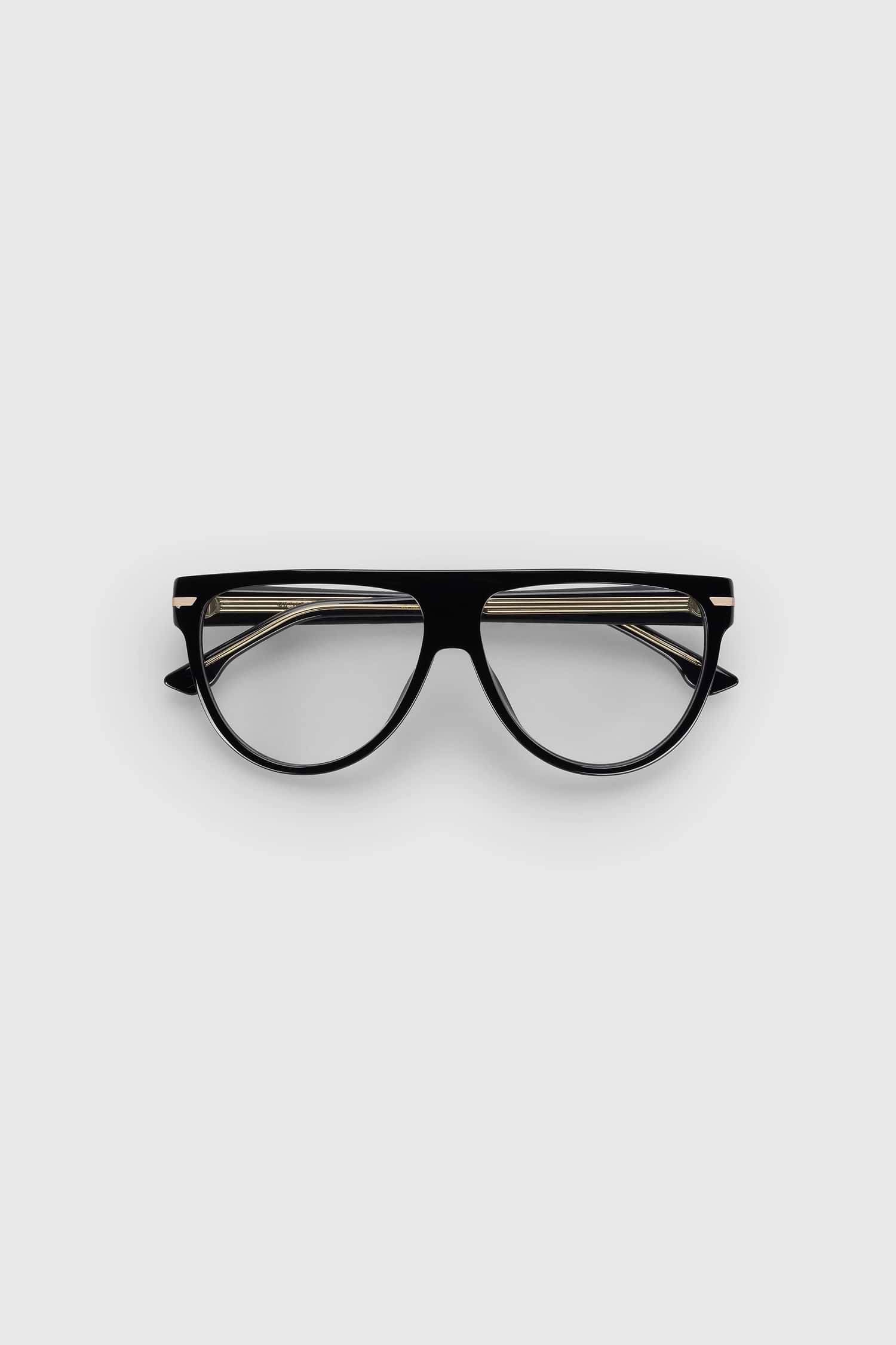 Flat Top Acetate Optical In Black