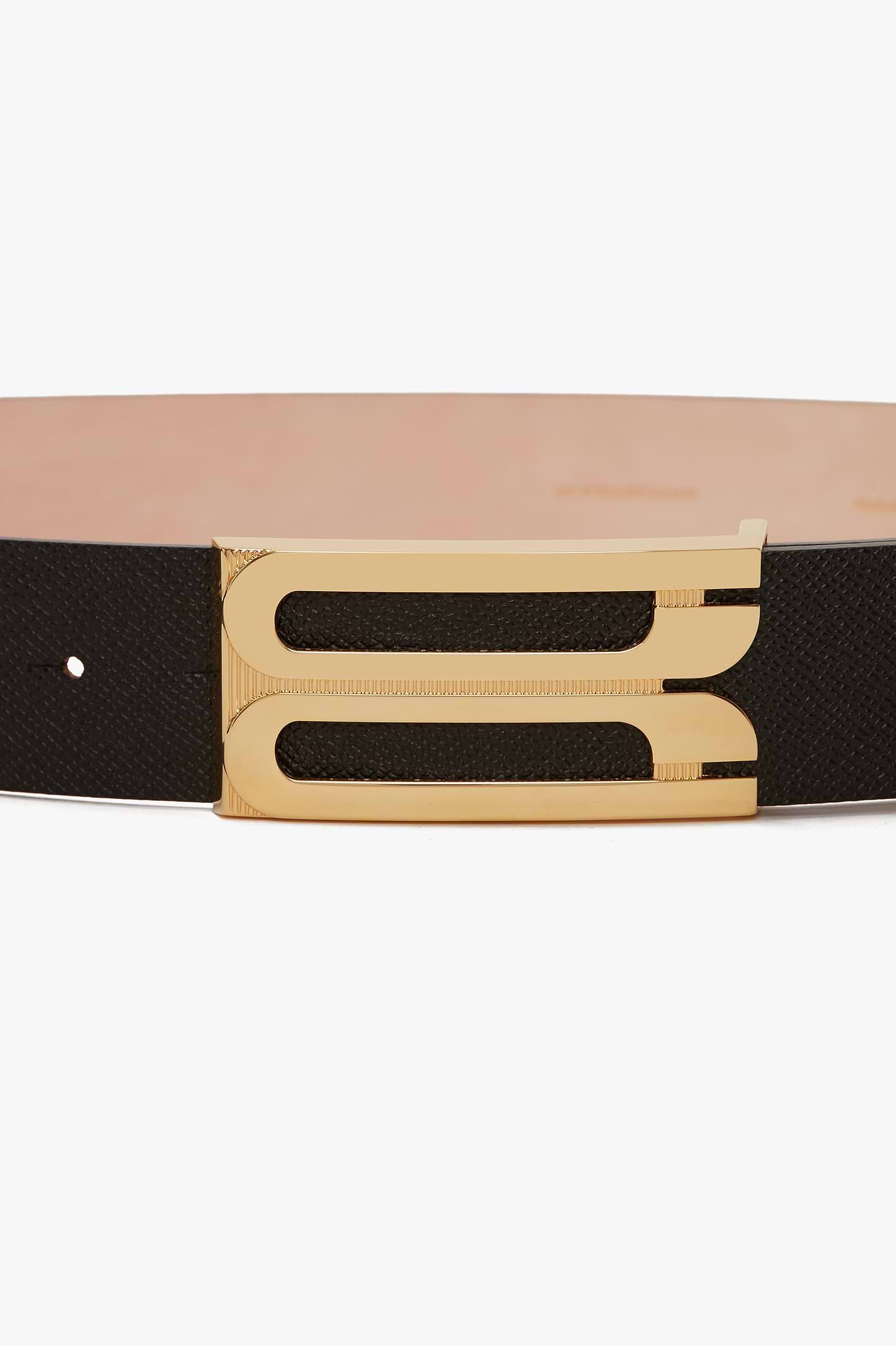 Dorian Frame Belt Jumbo 40mm Black Grainy Calf Leather