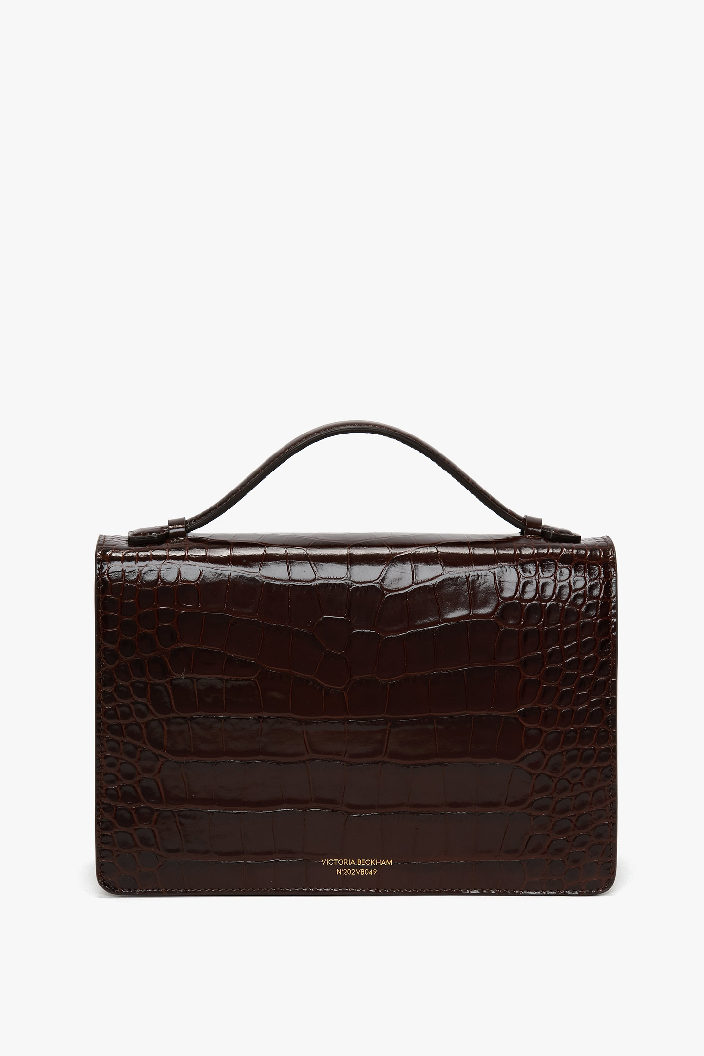 Dorian Bag Espresso Croc Embossed Leather