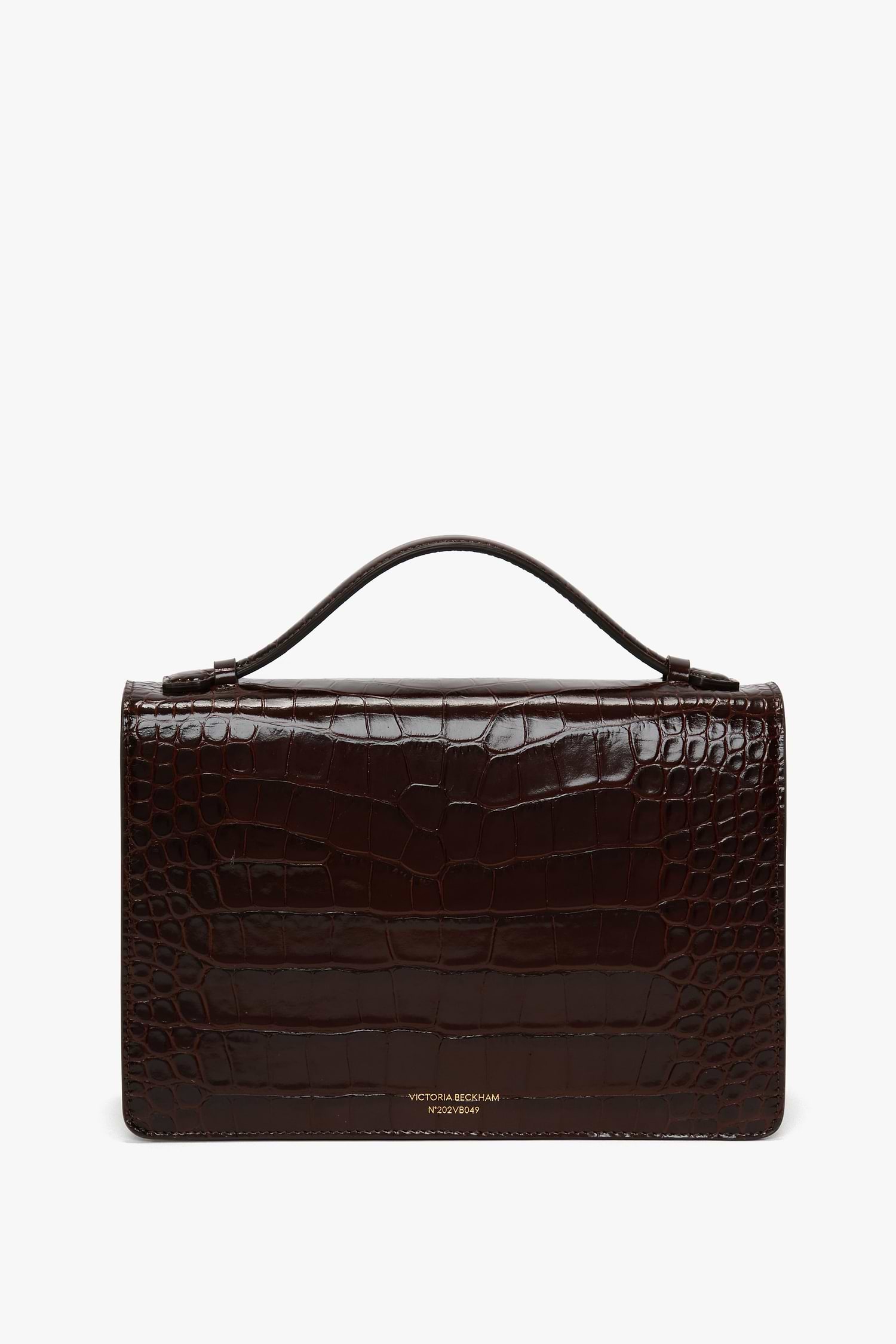 Dorian Bag Espresso Croc Embossed Leather