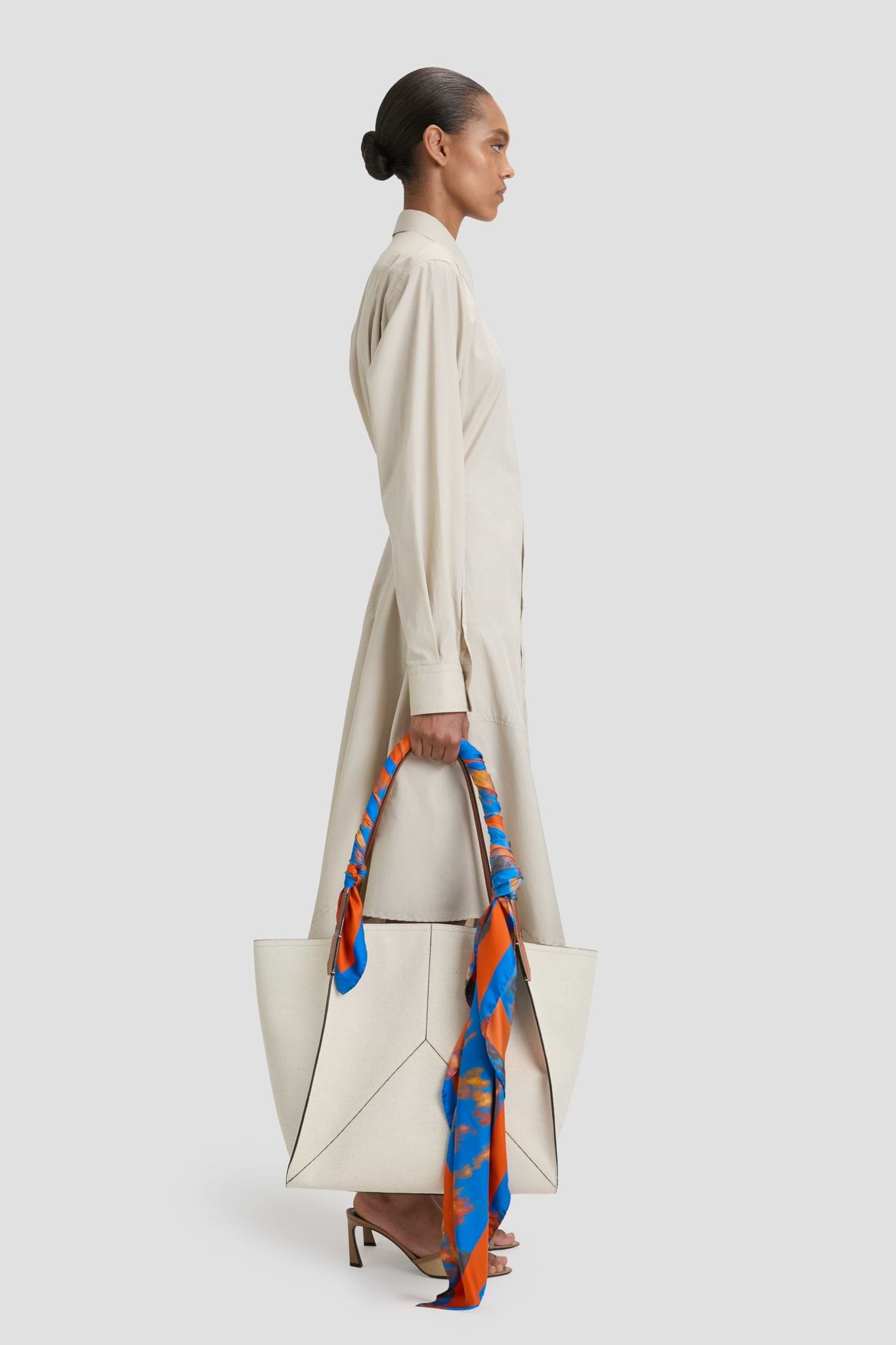 Foulard In Blue Abstract Floral Print