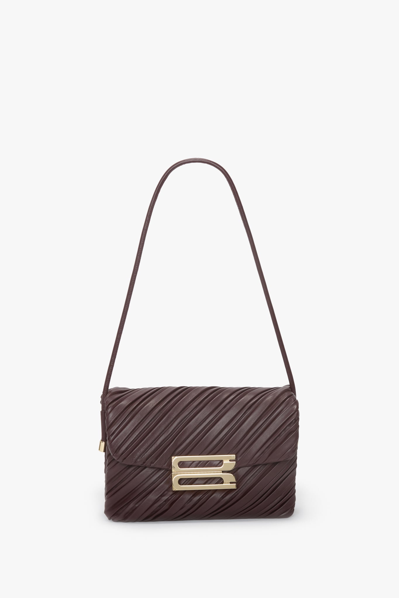 Soft Dorian Bag Burgundy Pleated Nappa