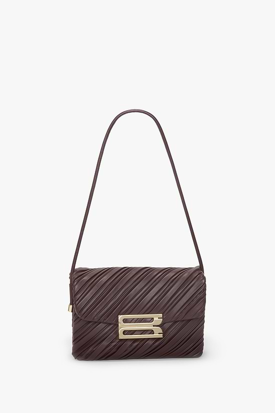 Soft Dorian Bag Burgundy Pleated Nappa