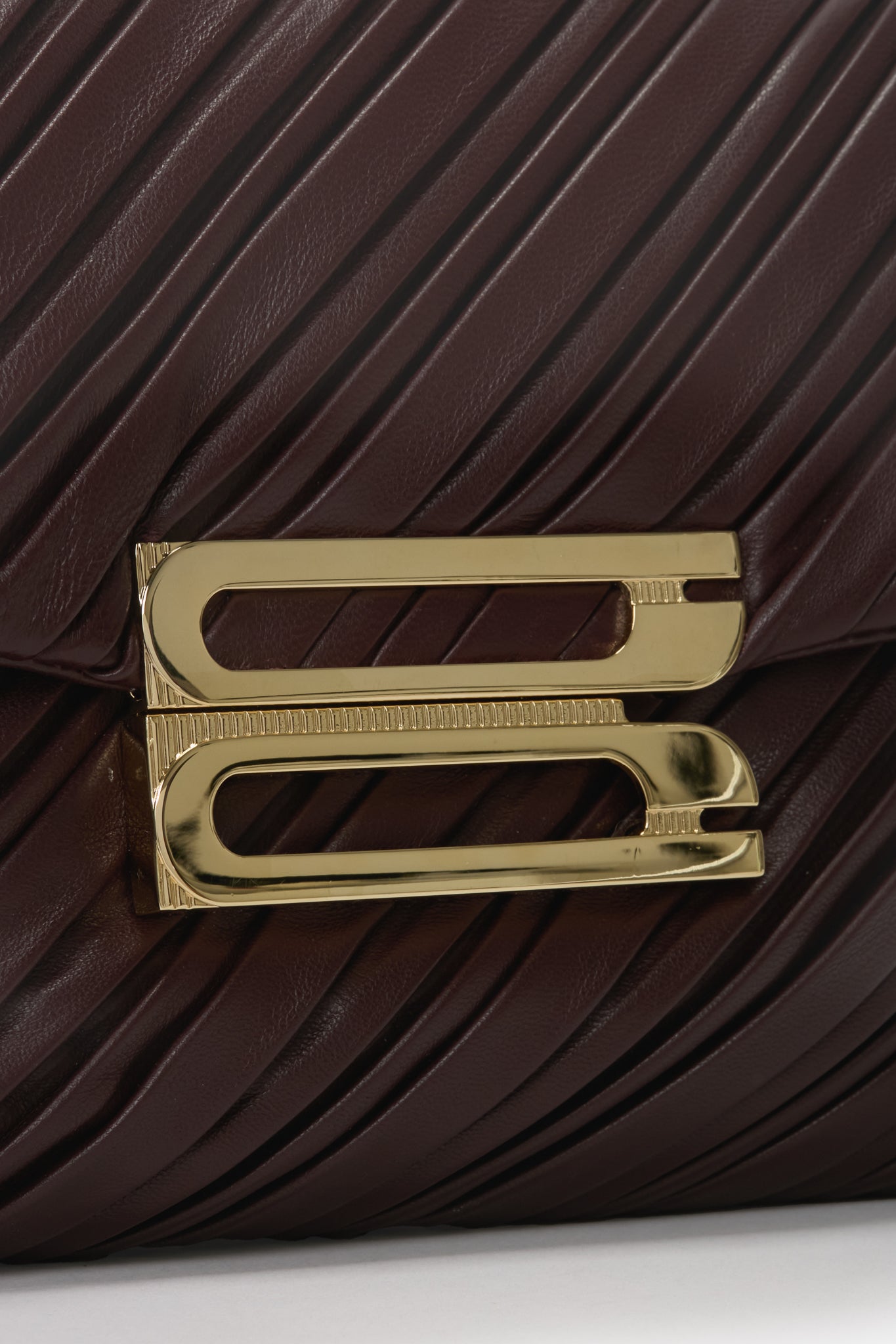 Soft Dorian Bag Burgundy Pleated Nappa