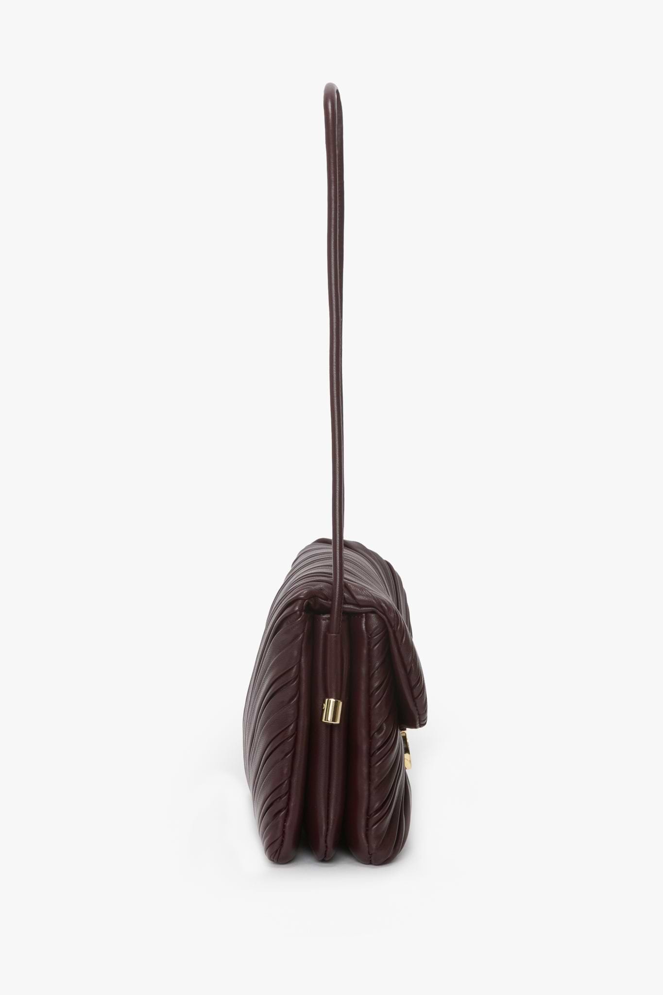 Soft Dorian Bag Burgundy Pleated Nappa