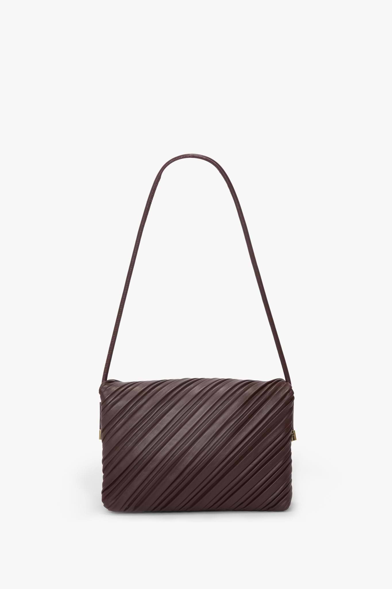 Soft Dorian Bag Burgundy Pleated Nappa