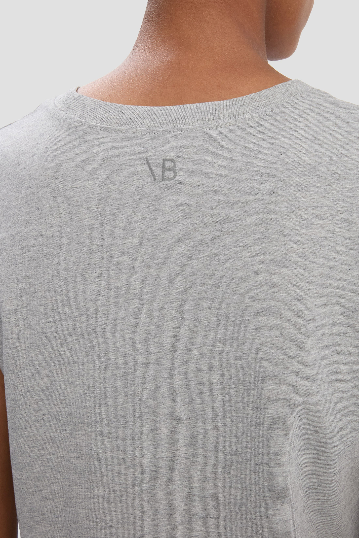 Shrunken Fit T-Shirt In Grey Marl