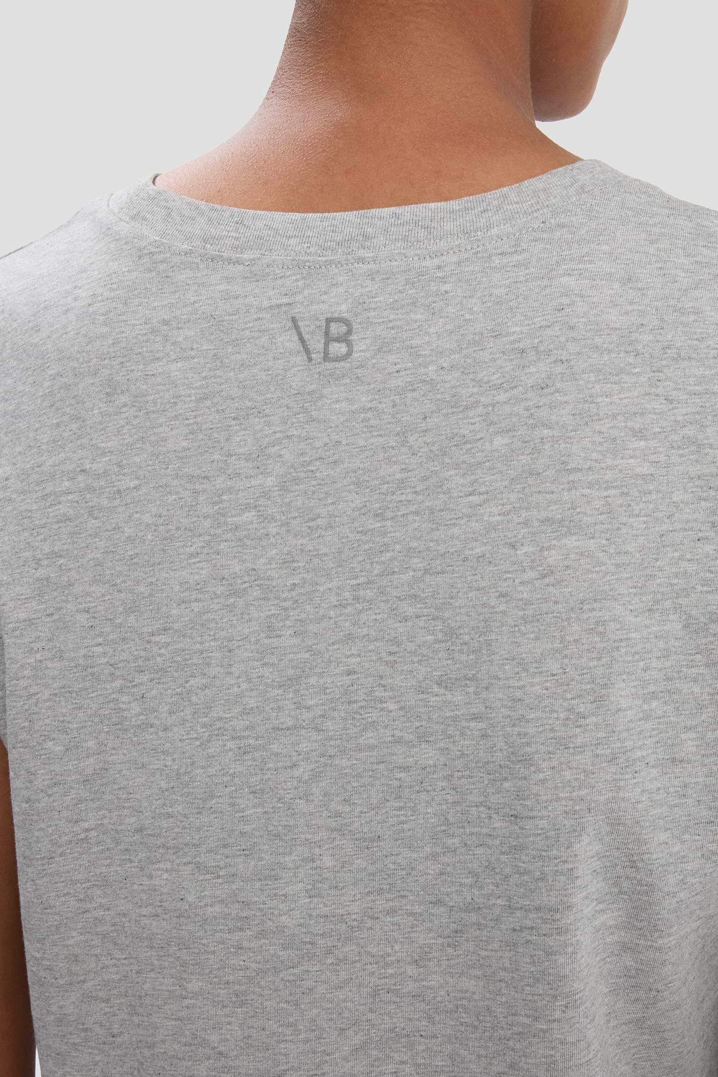 Shrunken Fit T-Shirt In Grey Marl