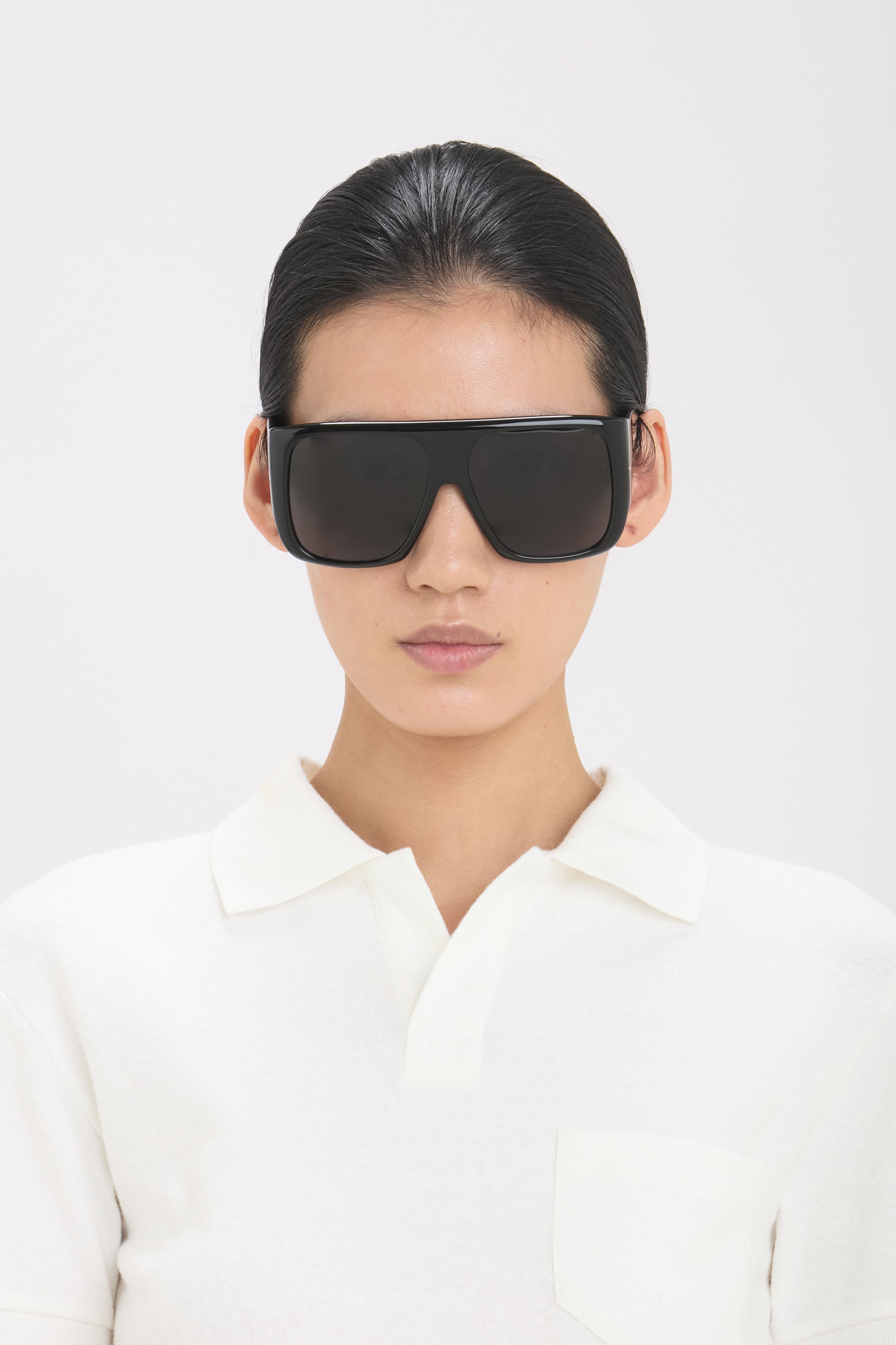 Oversized Soft Square Acetate Frame In Black
