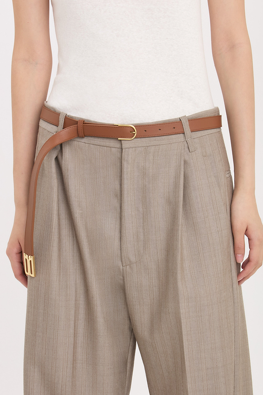 Dorian B Finite Belt 20mm Dark Tan Soft Calf Leather