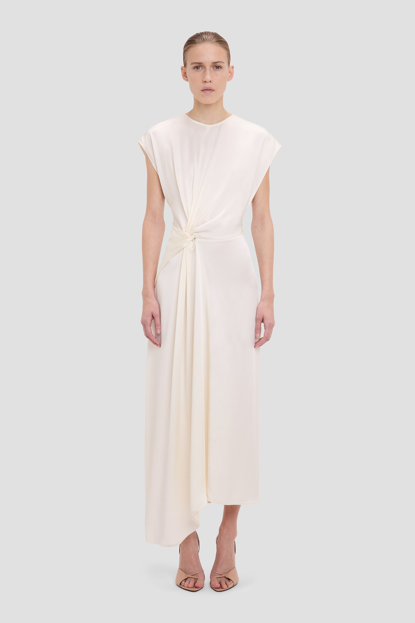 Aria Midi Dress In Ivory
