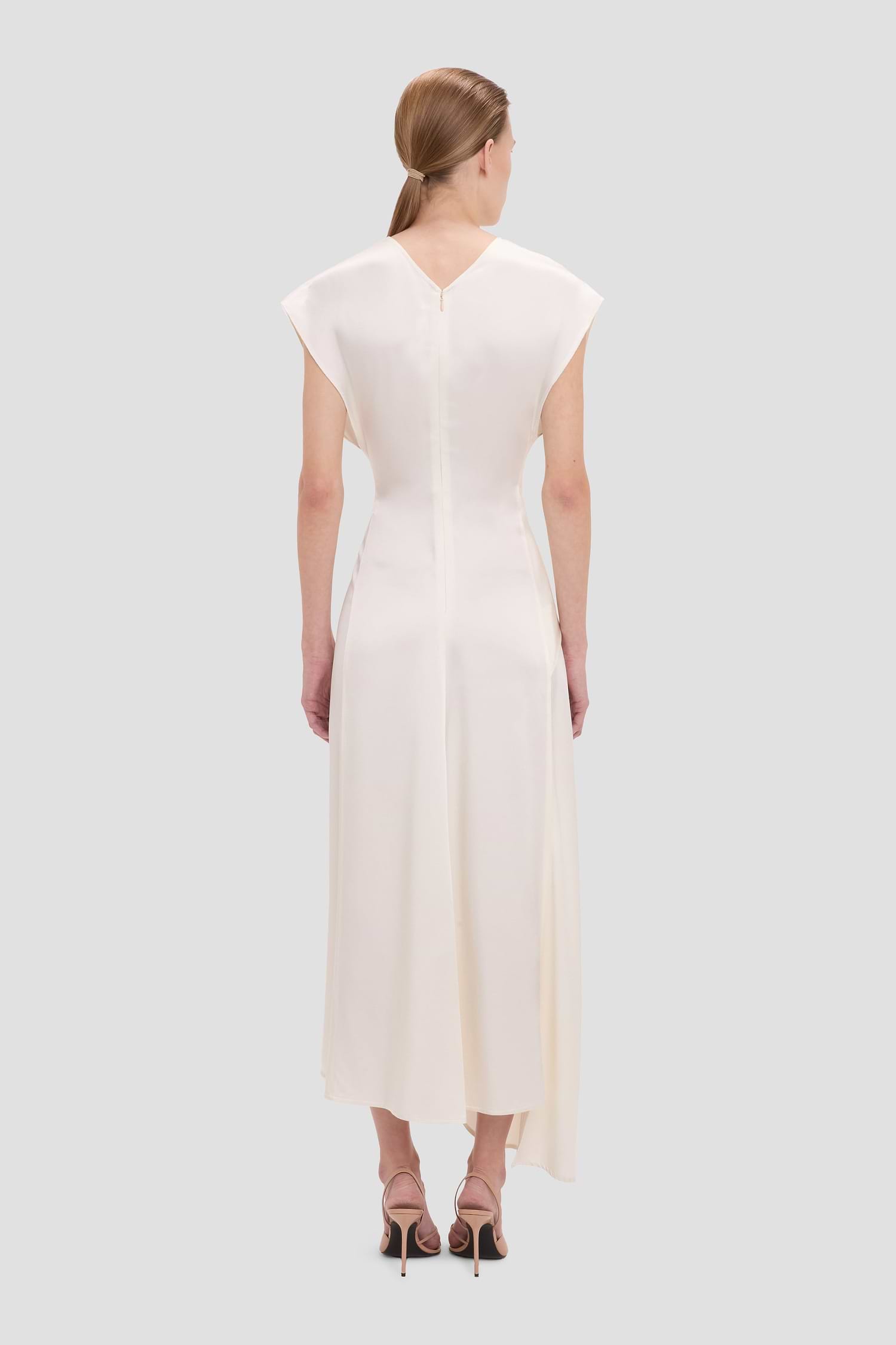 Aria Midi Dress In Ivory