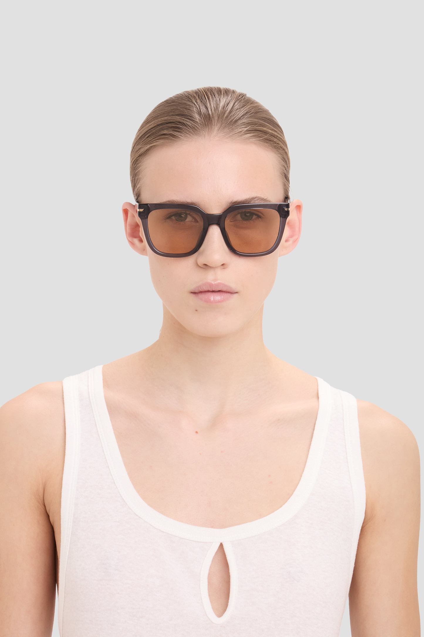 Oversized Acetate Sunglasses In Transparent Blue