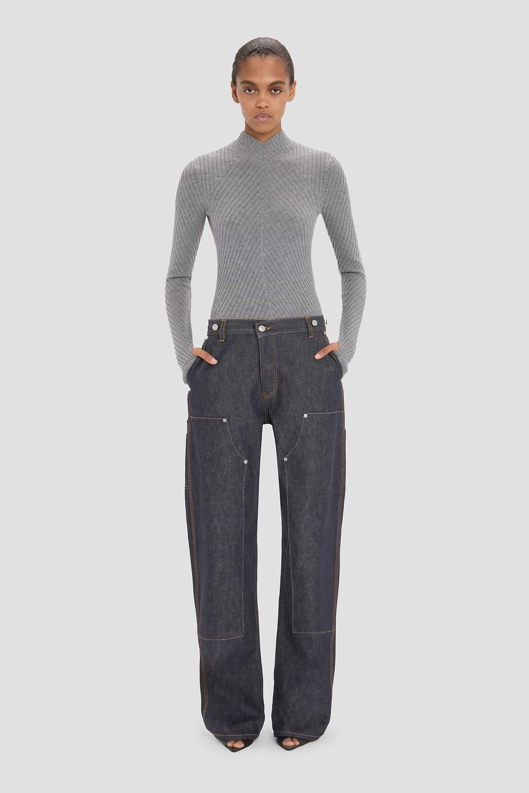 Panelled Jean In Indigo