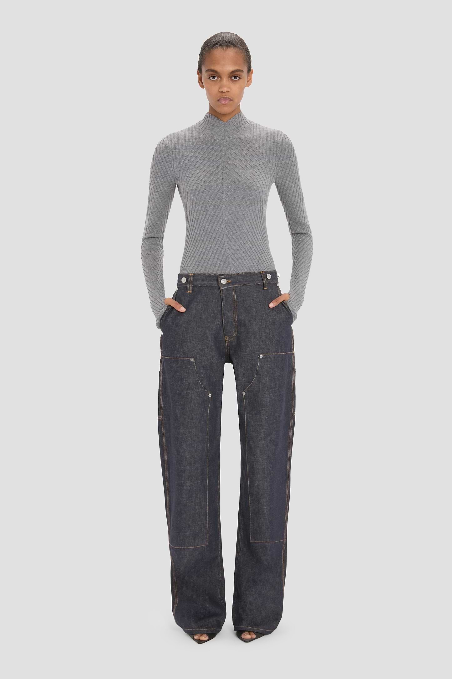 Panelled Jean In Indigo