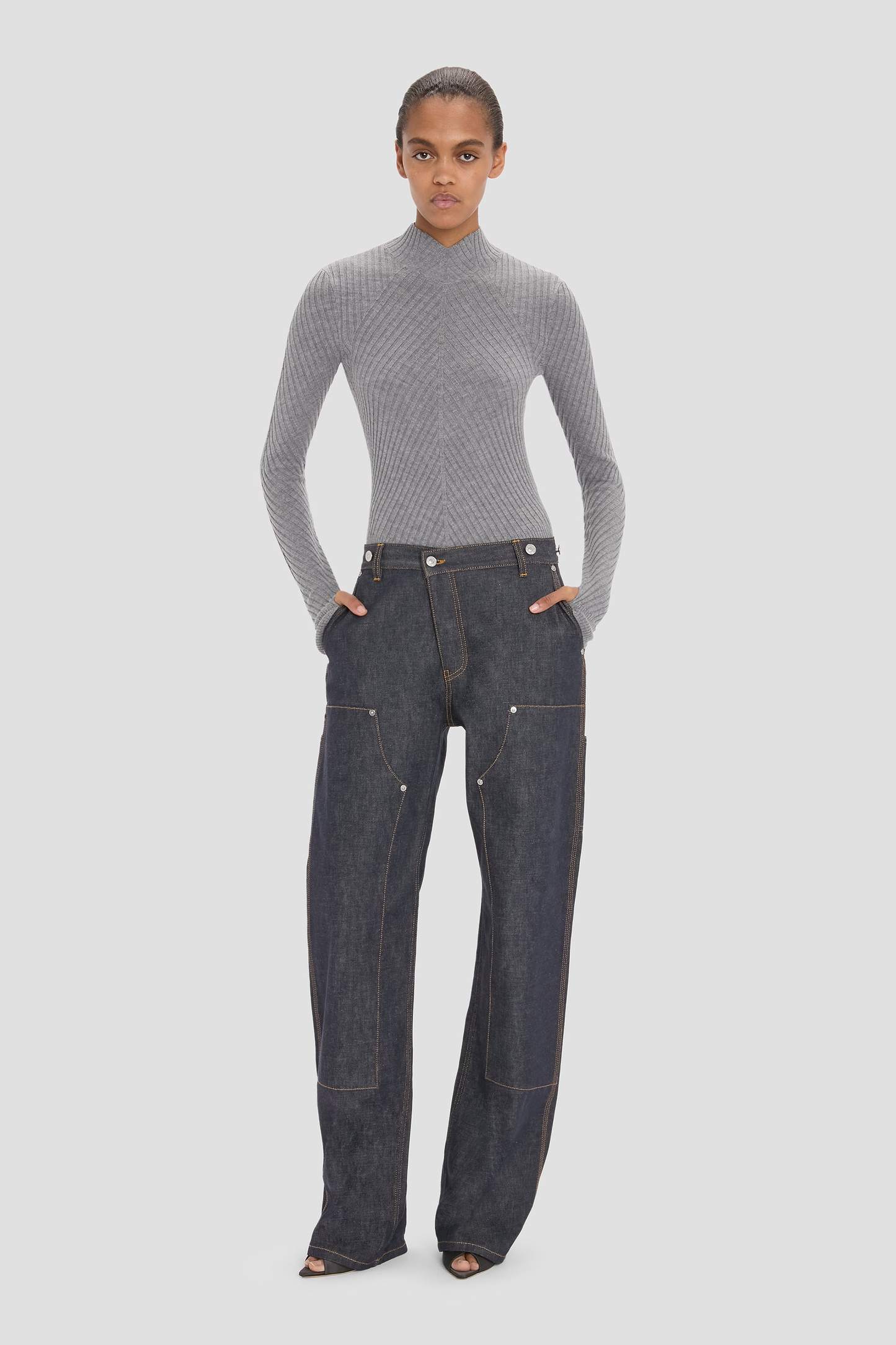 Panelled Jean In Indigo