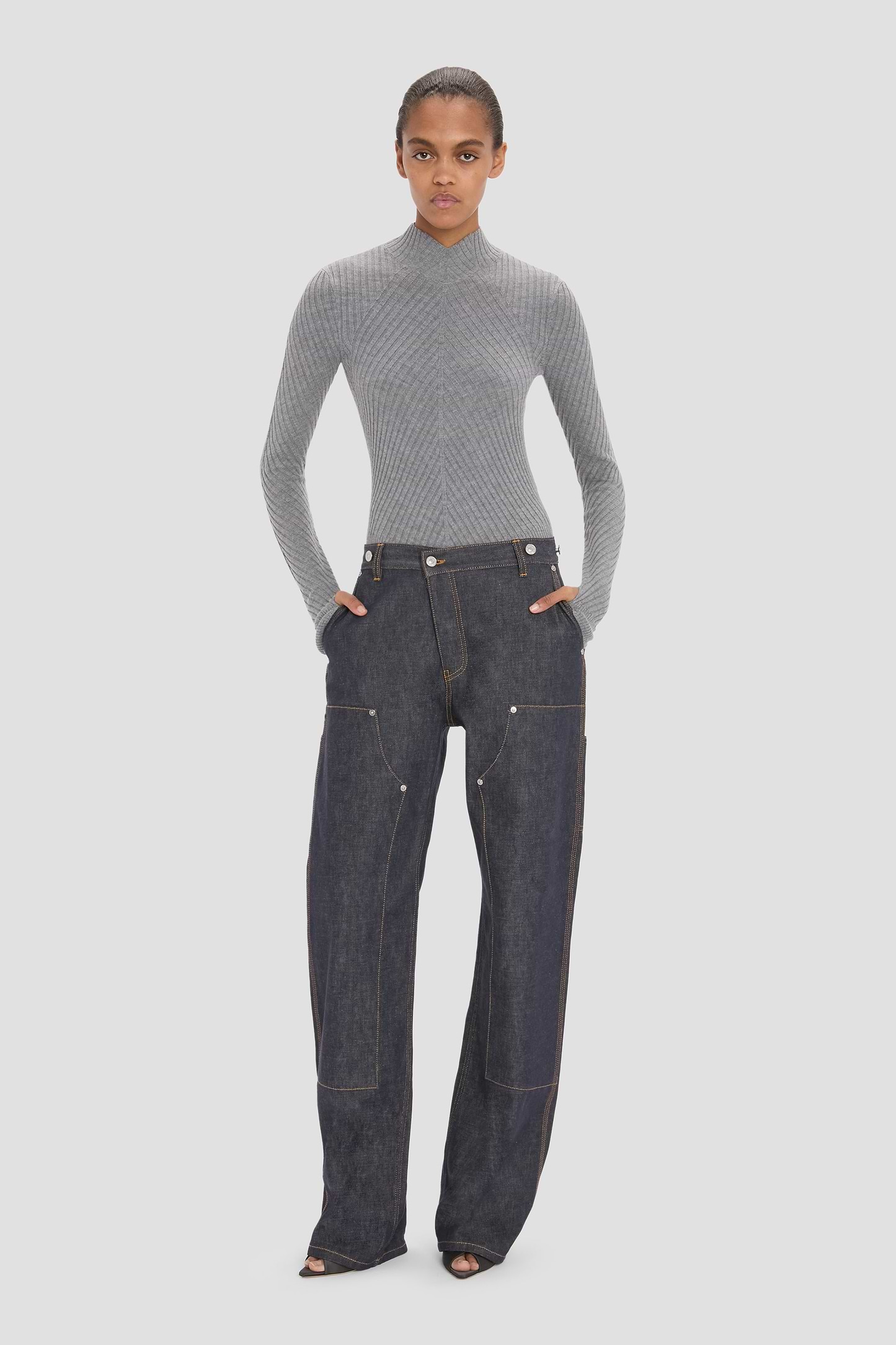 Panelled Jean In Indigo