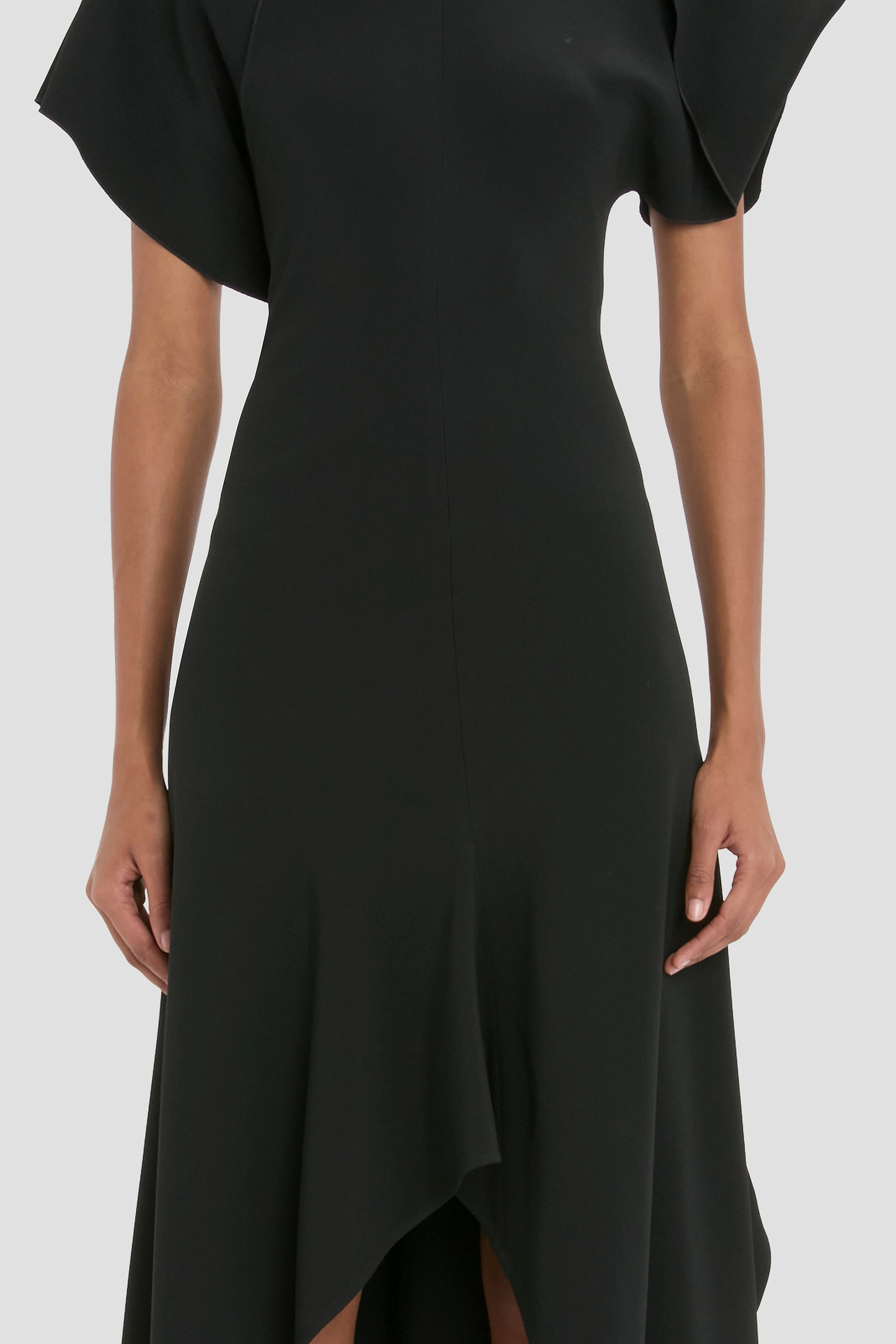 Panelled Dress In Black