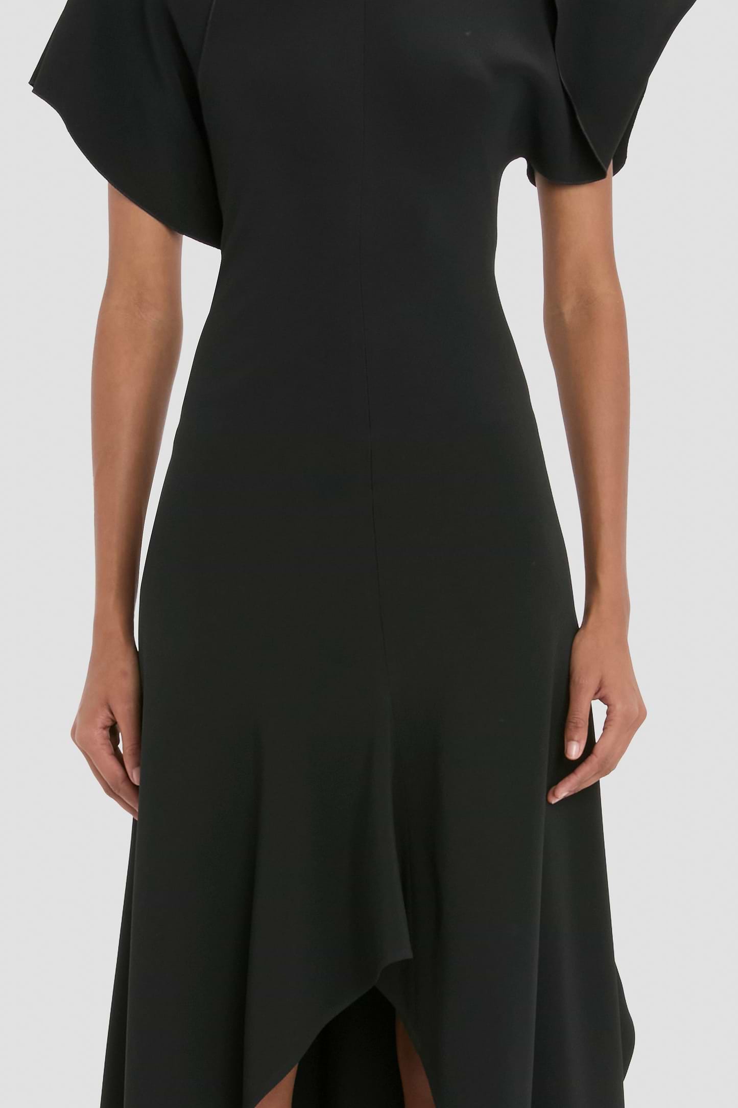 Panelled Dress In Black