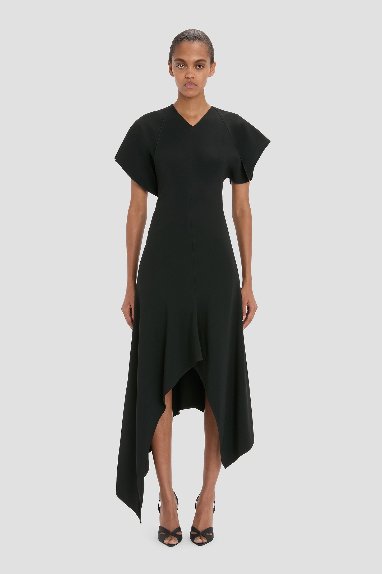 Panelled Dress In Black