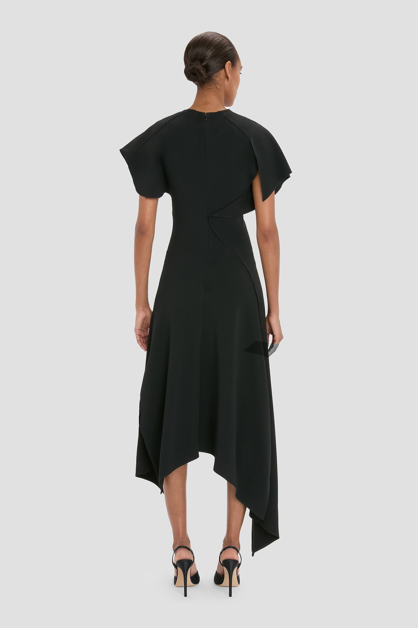 Panelled Dress In Black