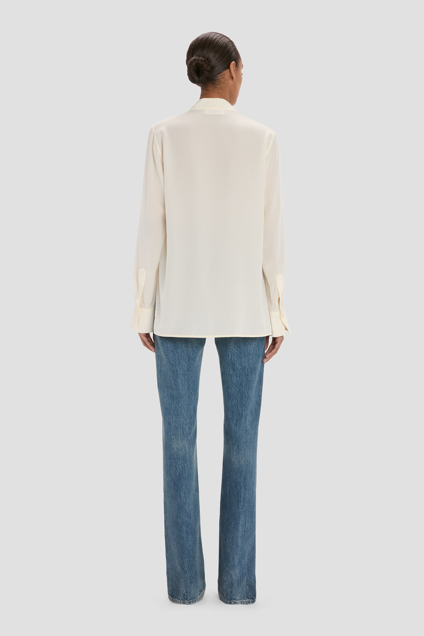 V-Neck Blouse In Ivory